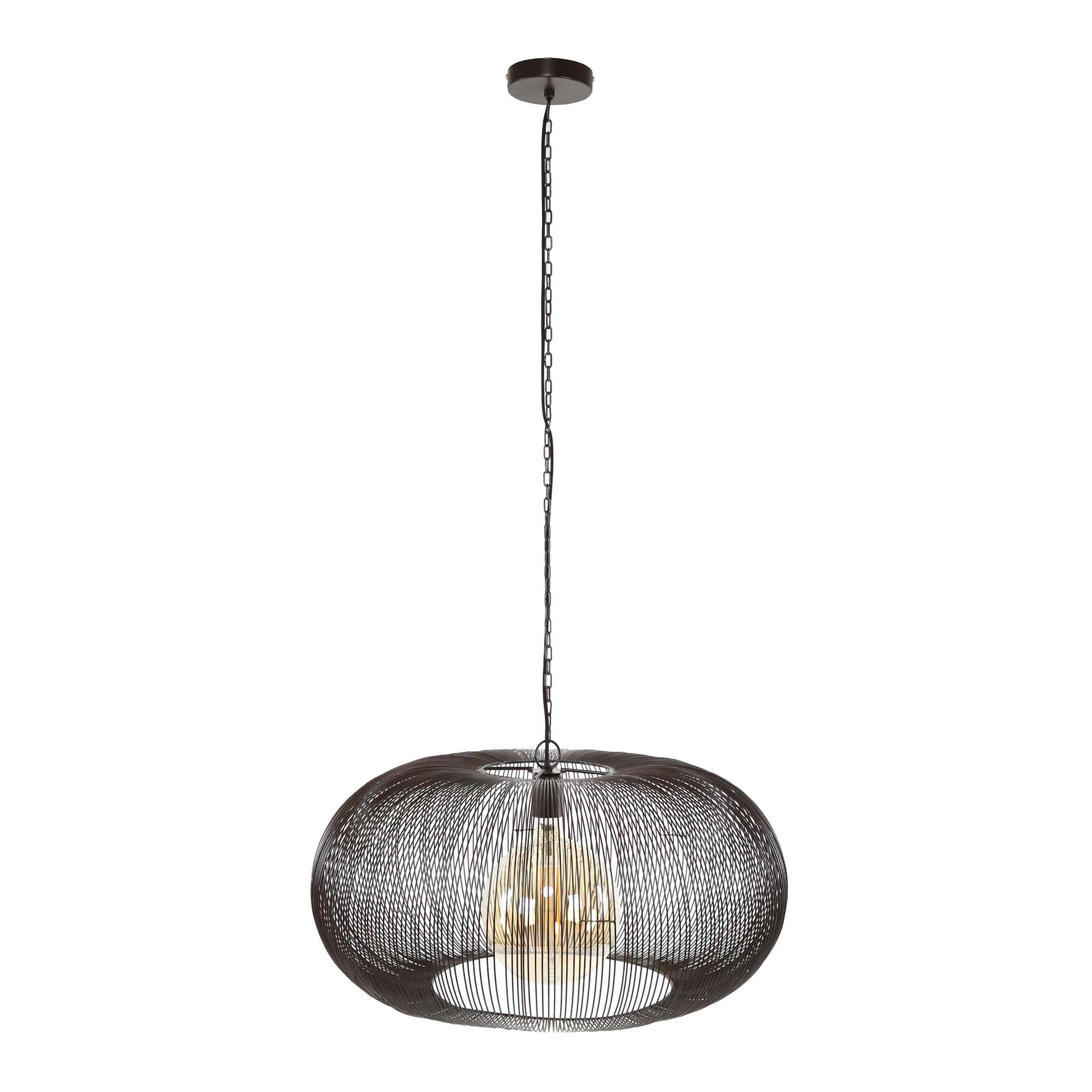 Hanglamp Copper Twist 1-lichts Ø70cm / Zwart nikkel - Zijlstra