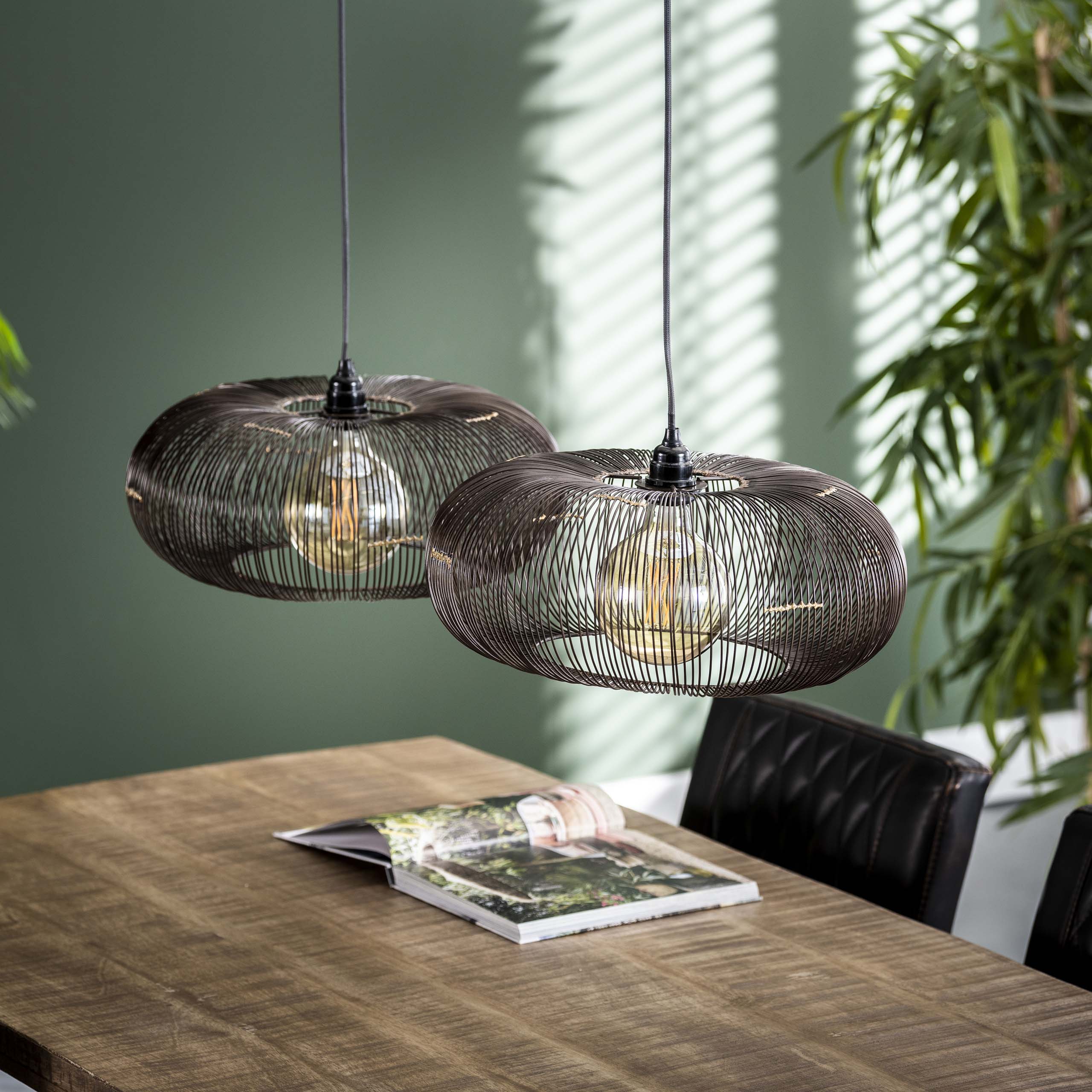 Pendelleuchte Copper Twist 2-flammig in Schwarznickel (Schwarz nikkel) - Emmo Design