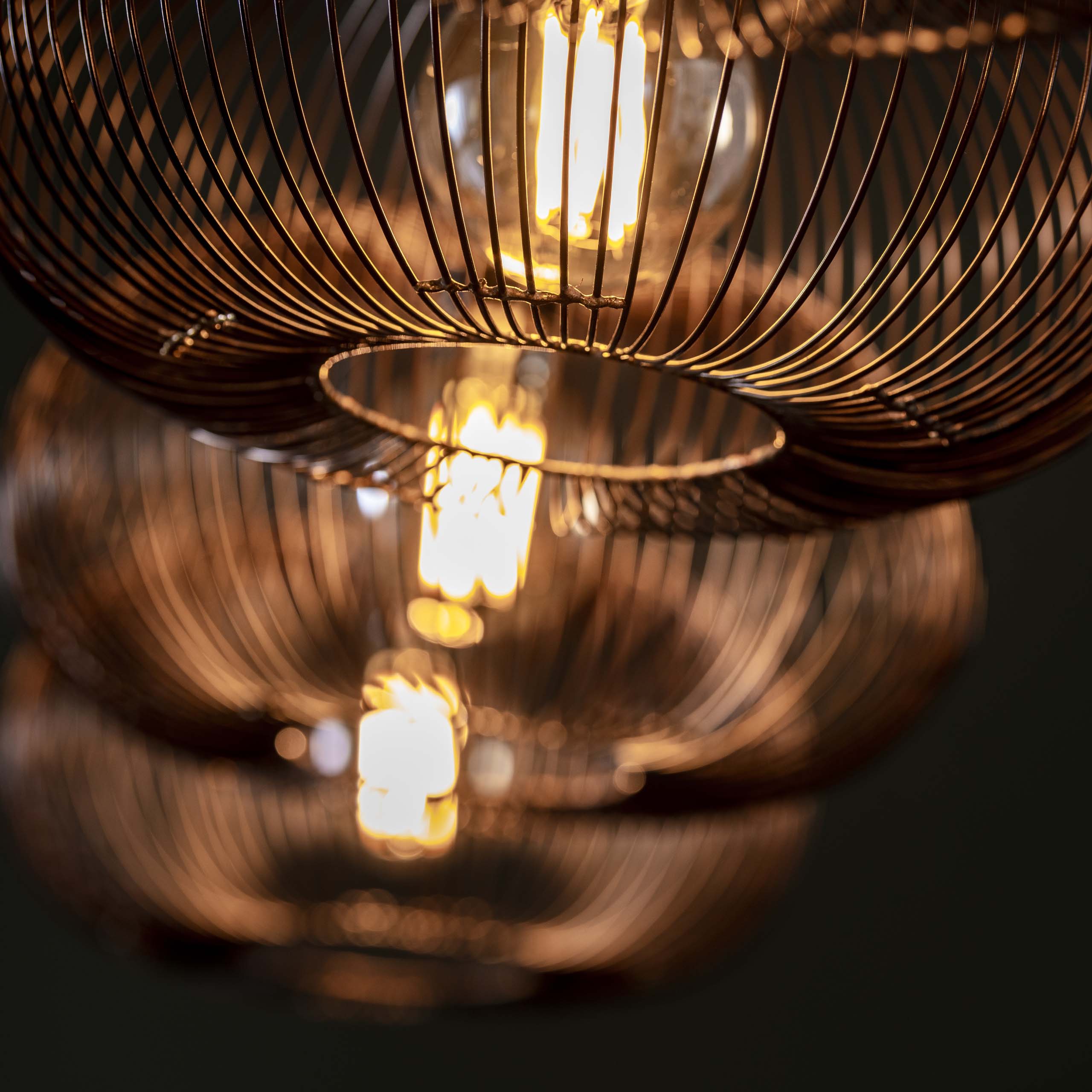 Pendelleuchte Copper Twist 4-flammig in Schwarznickel (Schwarz nikkel) - Emmo Design