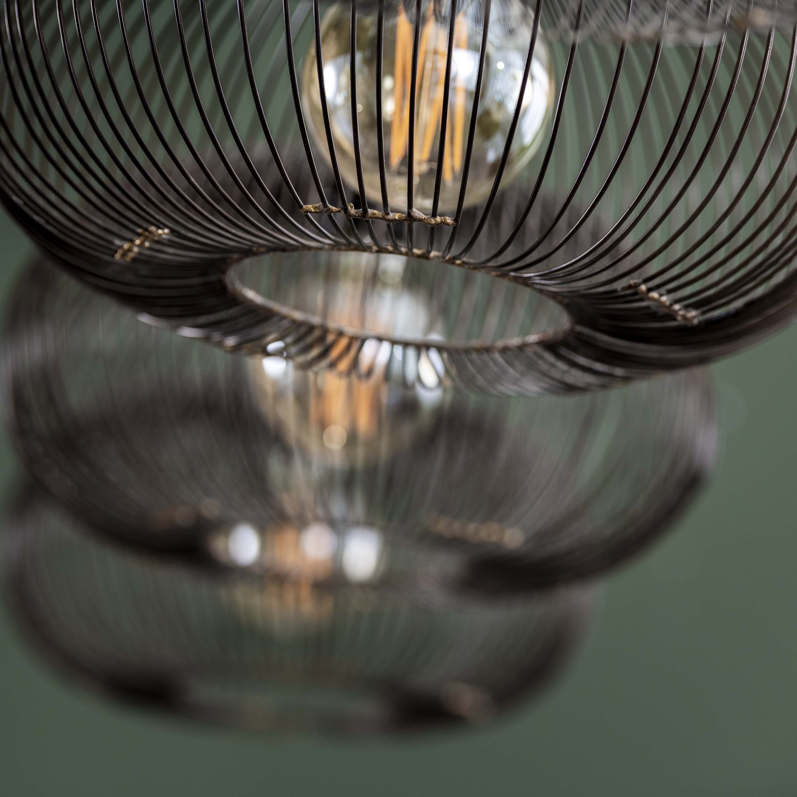 Hanglamp Copper Twist 4-lichts / Zwart nikkel - Zijlstra