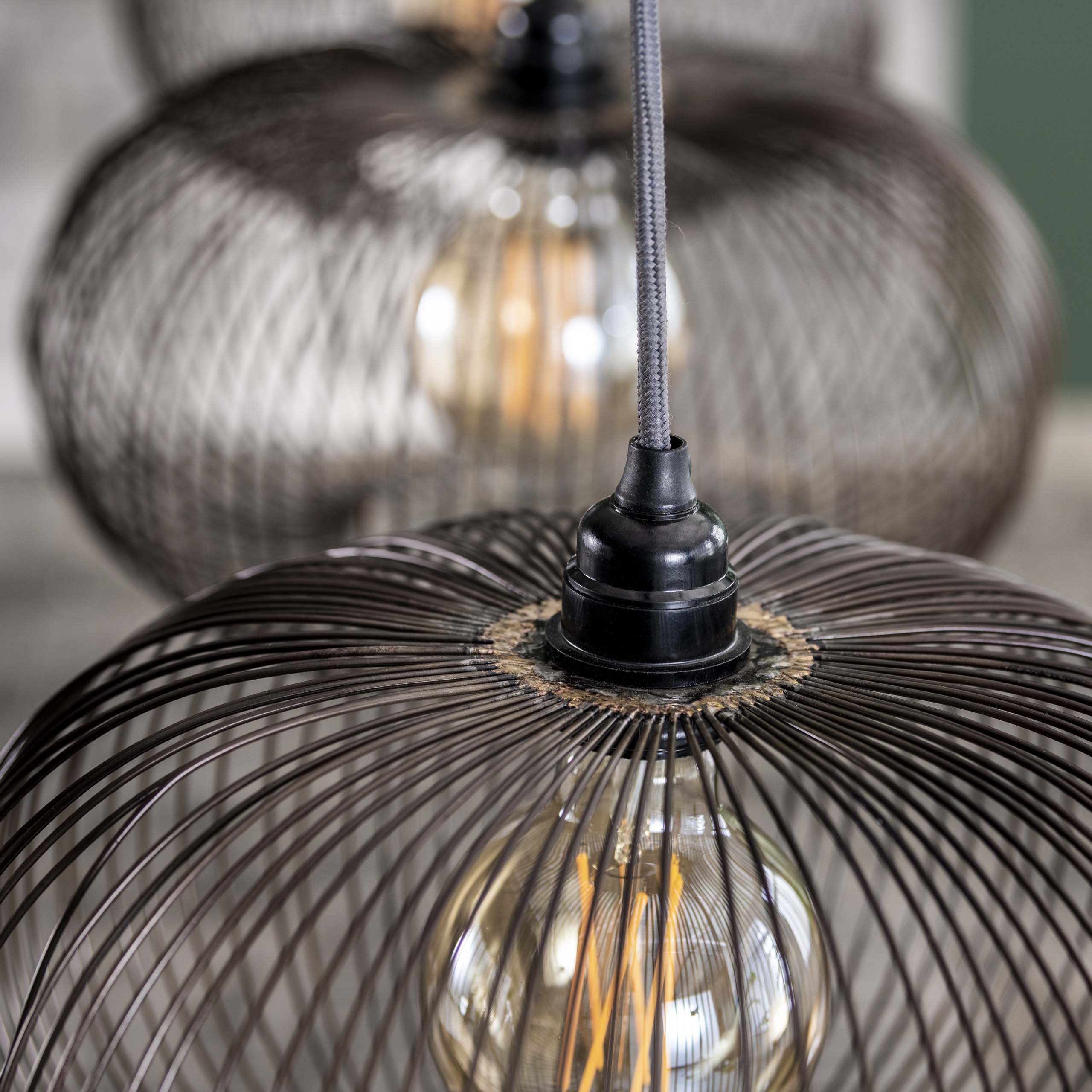 Pendelleuchte Copper Twist 4-flammig in Schwarznickel (Schwarz nikkel) - Emmo Design