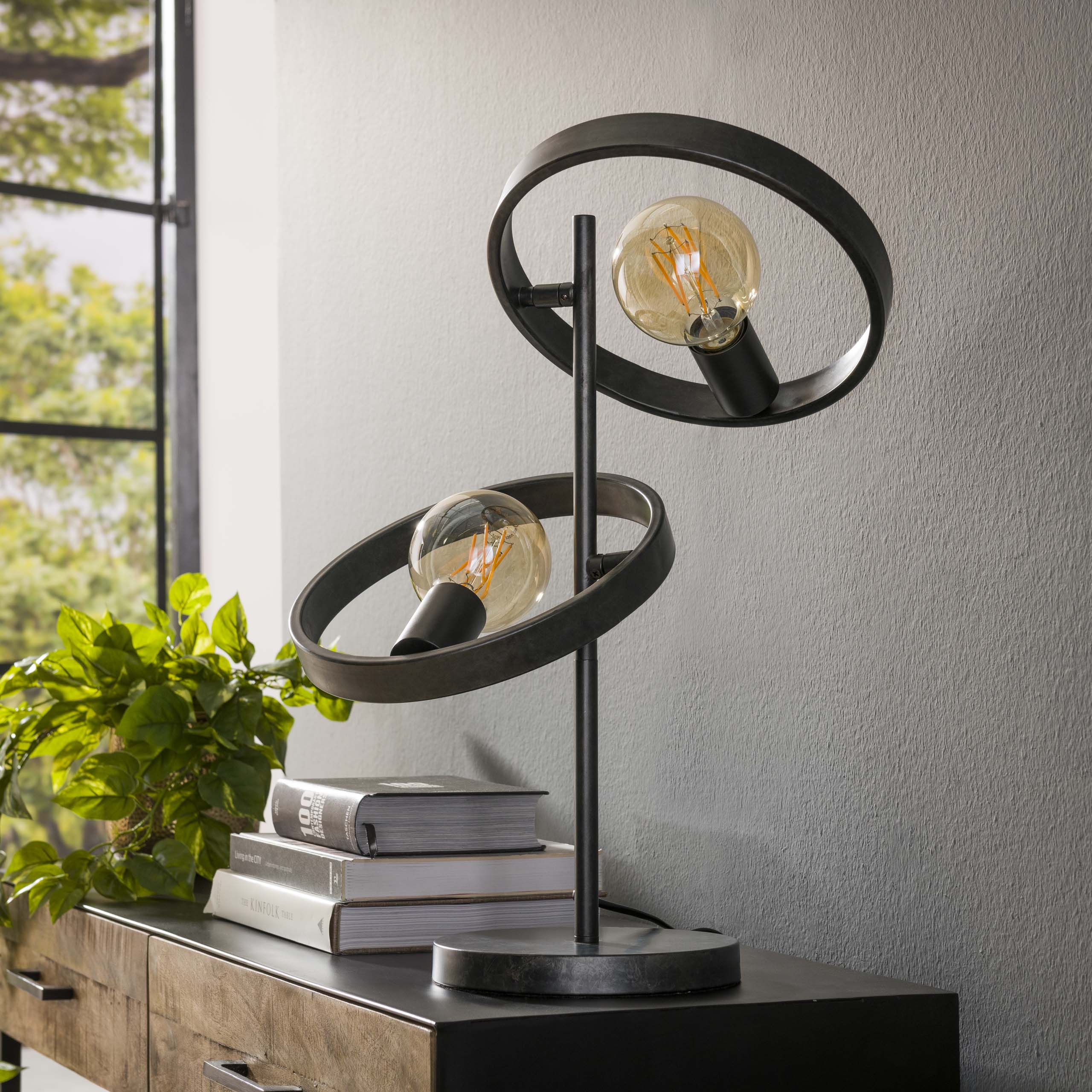 Tischleuchte Hover 2-flammig in Charcoal - Emmo Design
