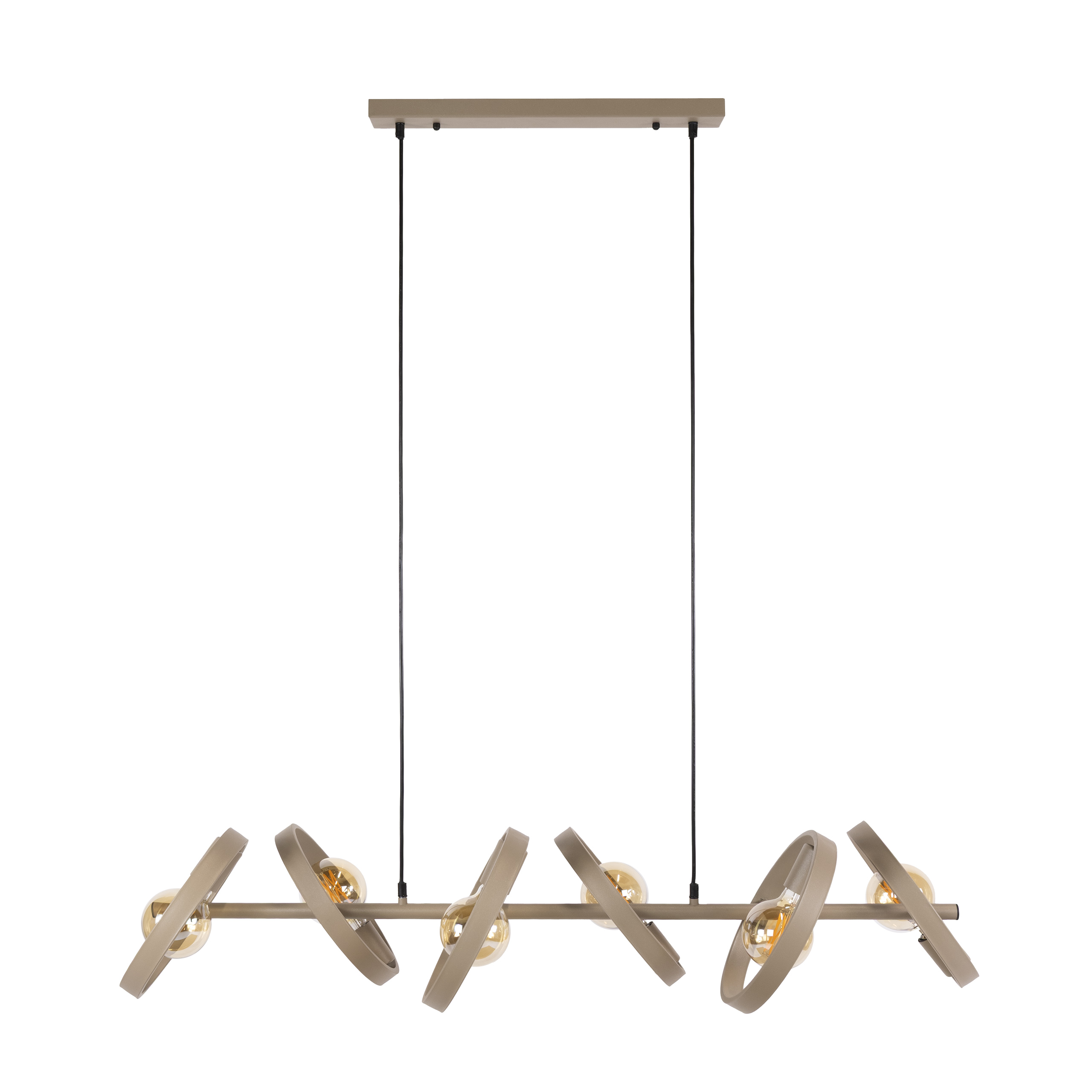 Pendelleuchte Hover 6-flammig in Beige - Emmo Design