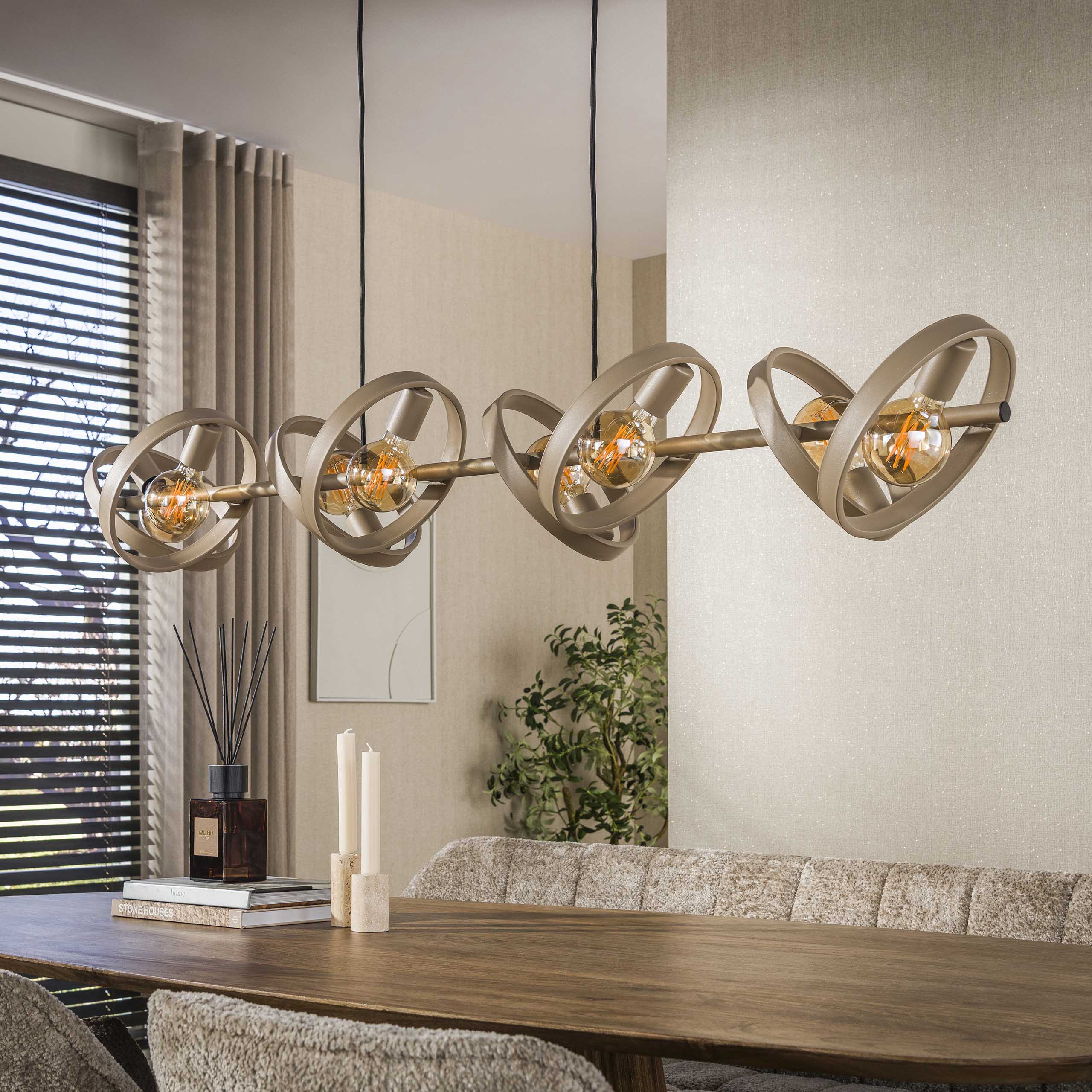 Hanglamp Hover 8-lichts / Beige - Zijlstra