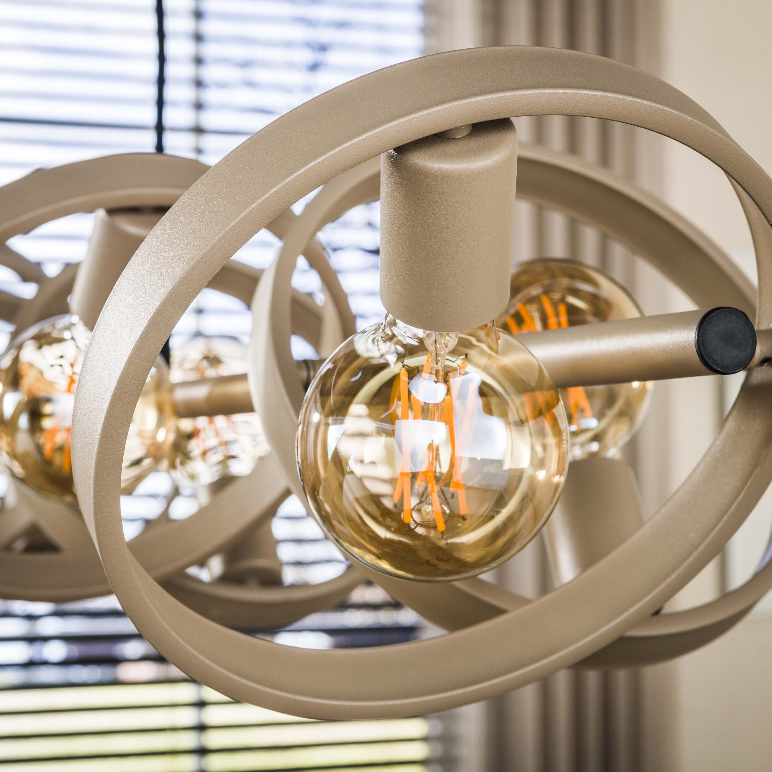 Hanglamp Hover 8-lichts / Beige - Zijlstra