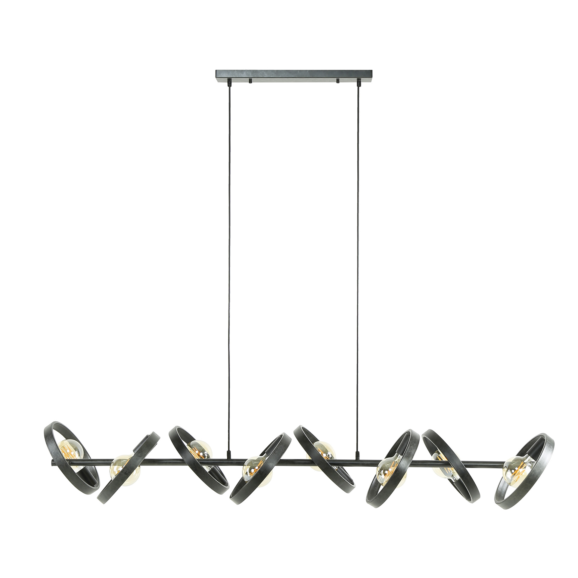 Pendelleuchte Hover 8-flammig in Charcoal - Emmo Design