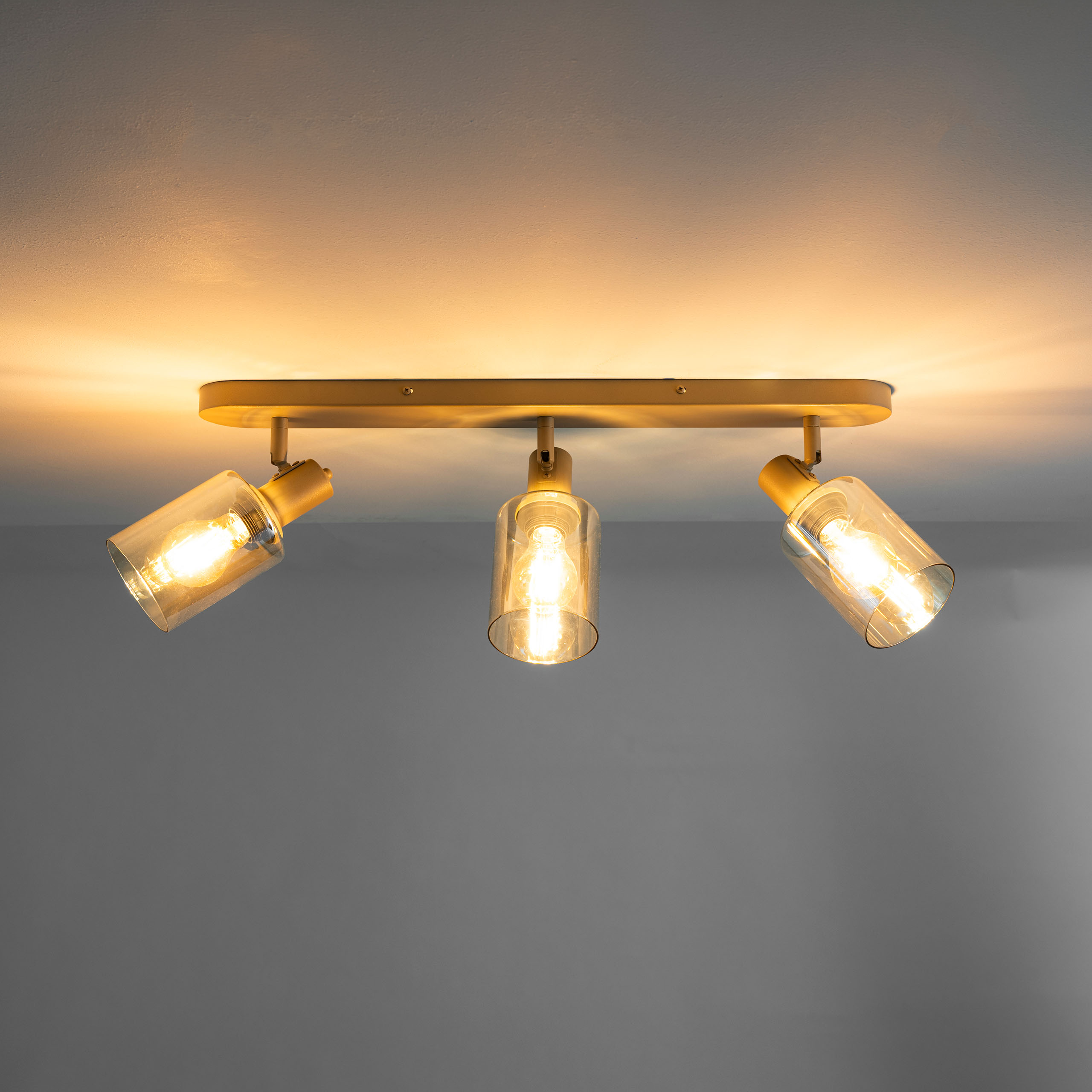 Deckenleuchte Sepiora 3-flammig in Beige - Emmo Design
