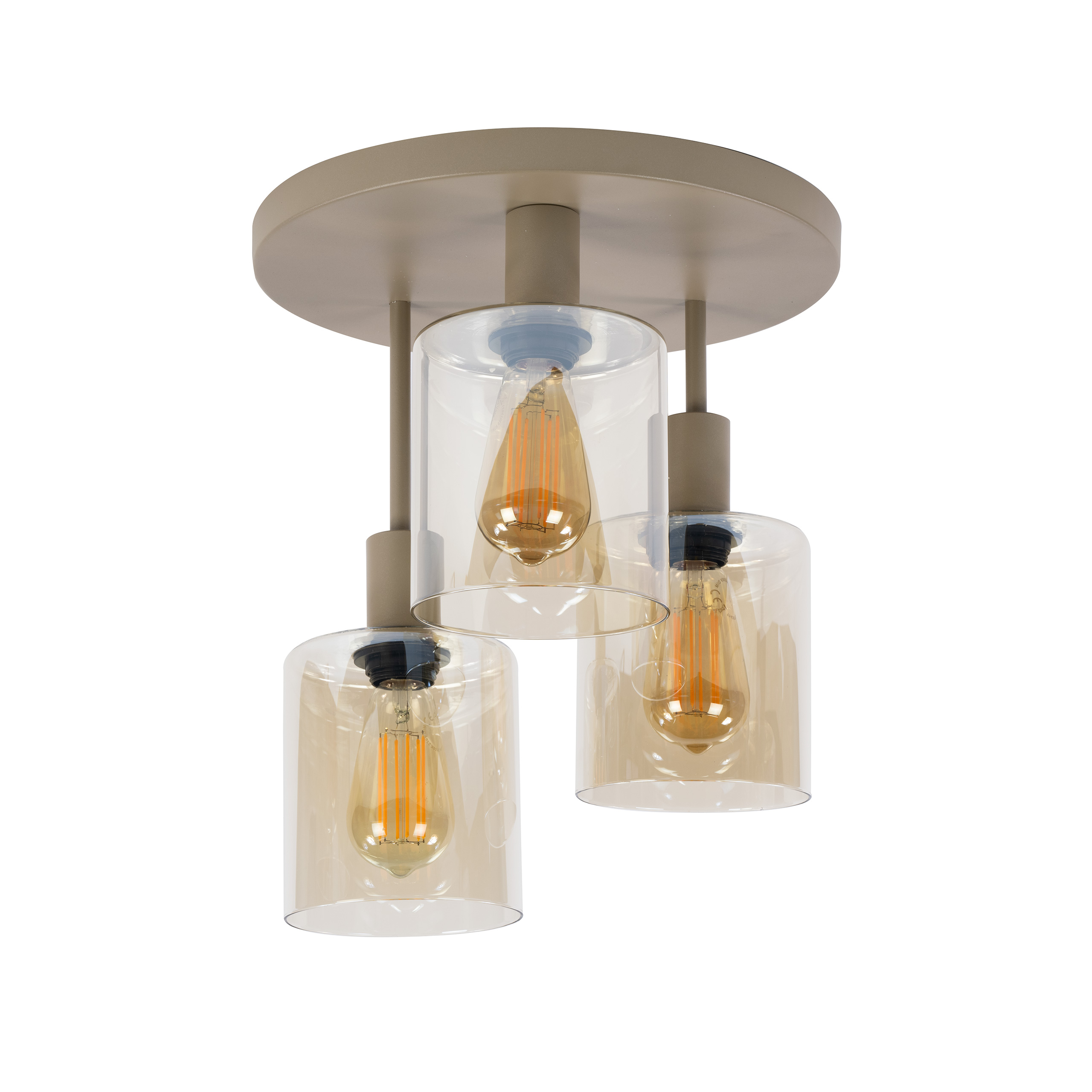 Deckenleuchte Sepiora 3-flammig in Beige - Emmo Design