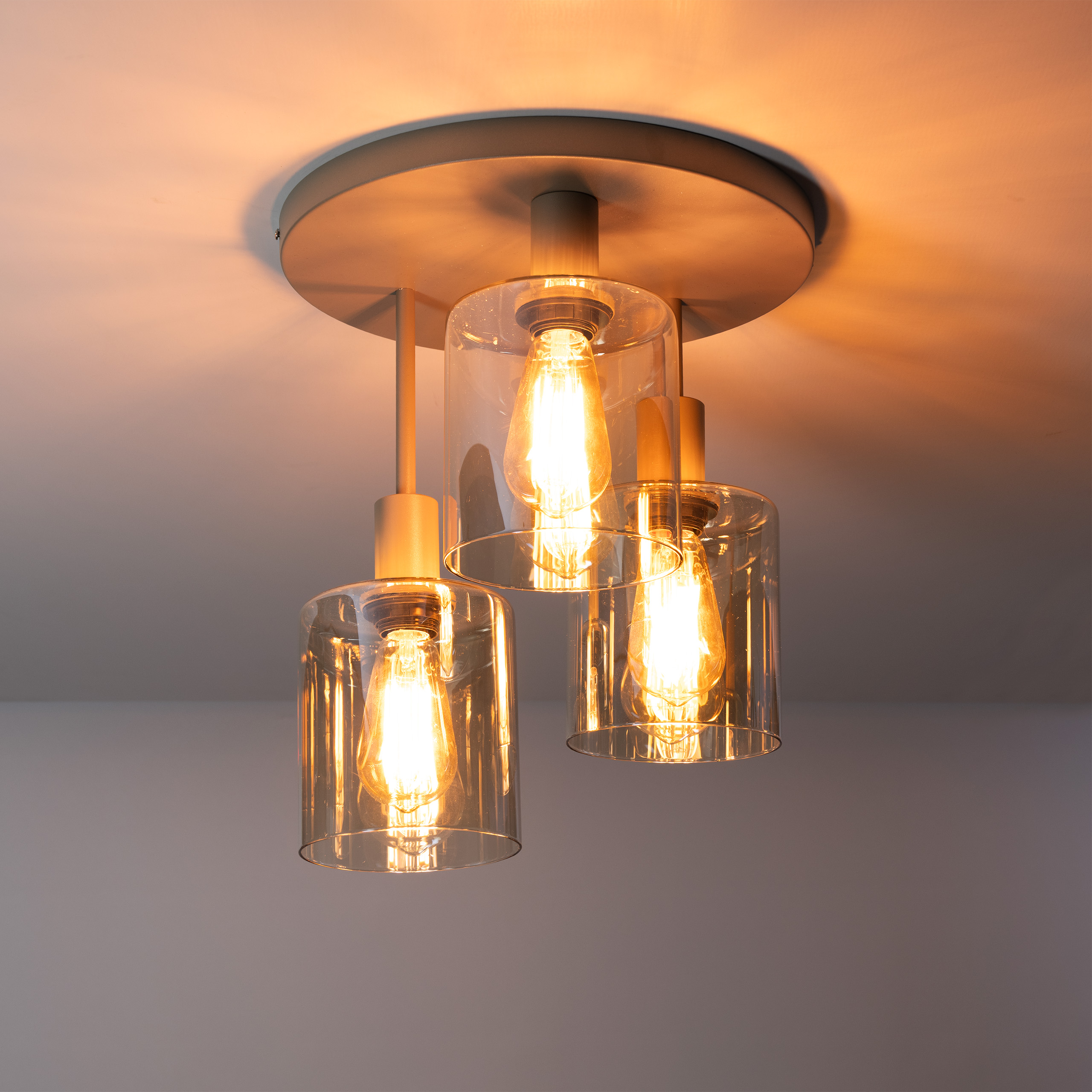 Plafondlamp Sepiora 3-lichts / Beige - Zijlstra