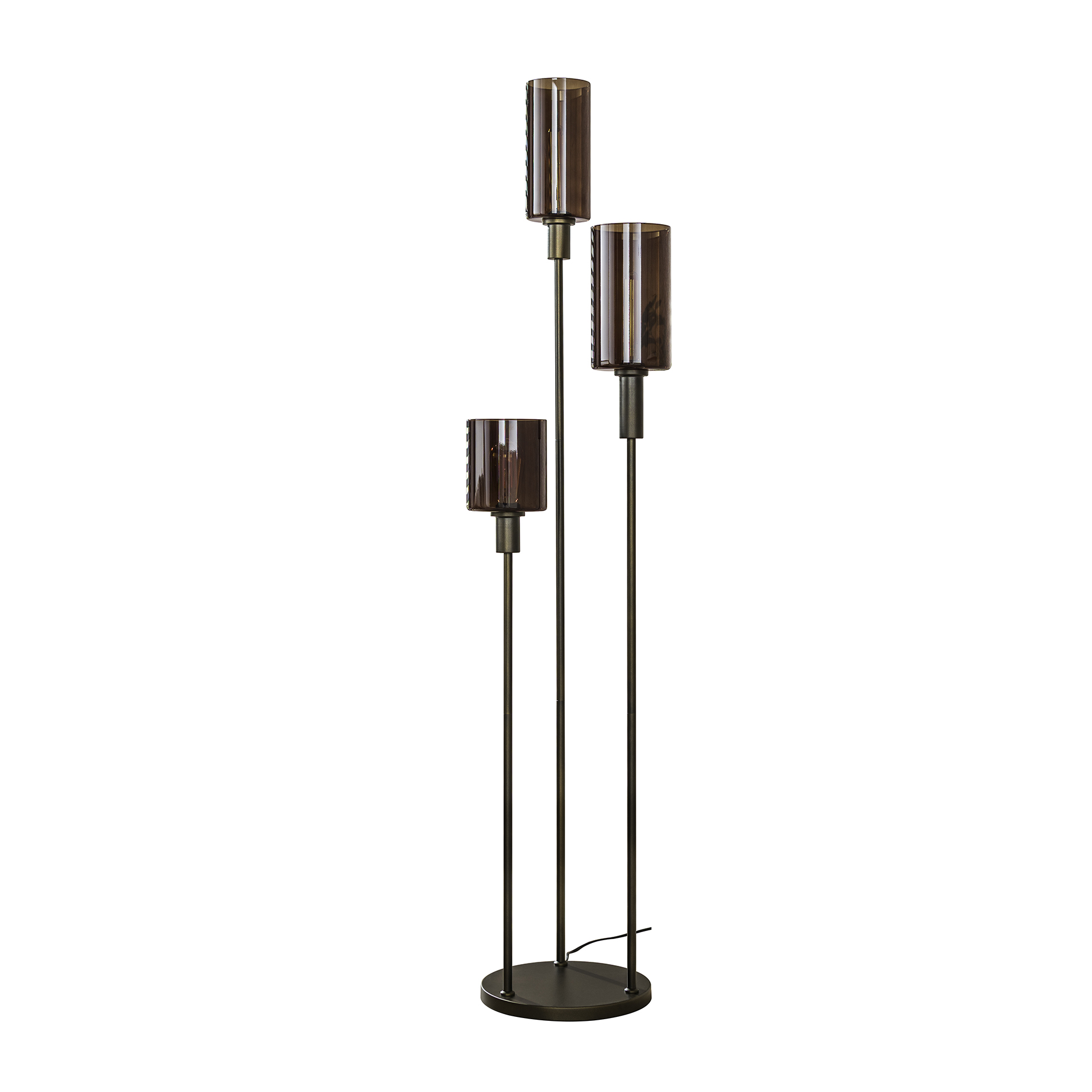 Floor lamp Sepiora stepped 3-light / Sienna brown - Zijlstra