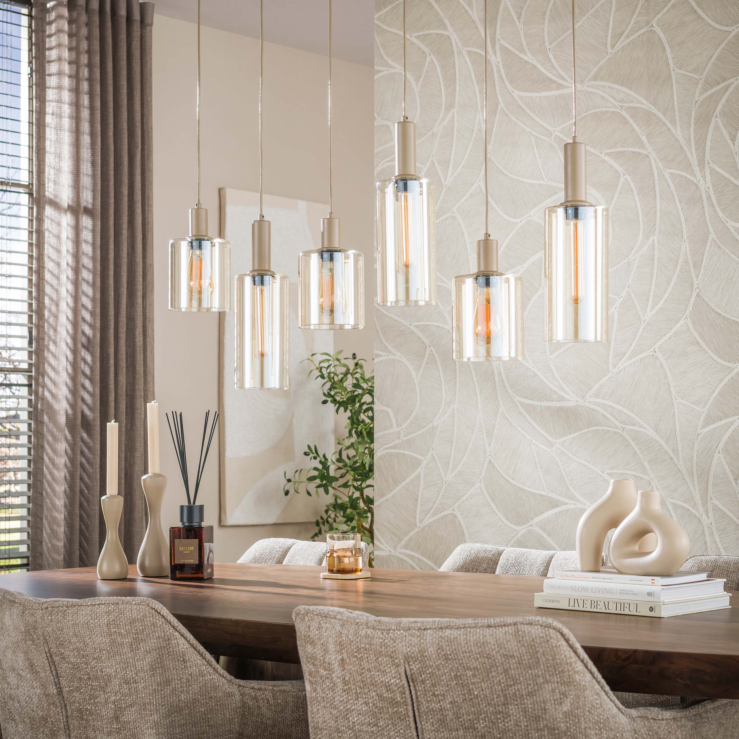 Hanglamp Sepiora 6-lichts / Beige - Zijlstra