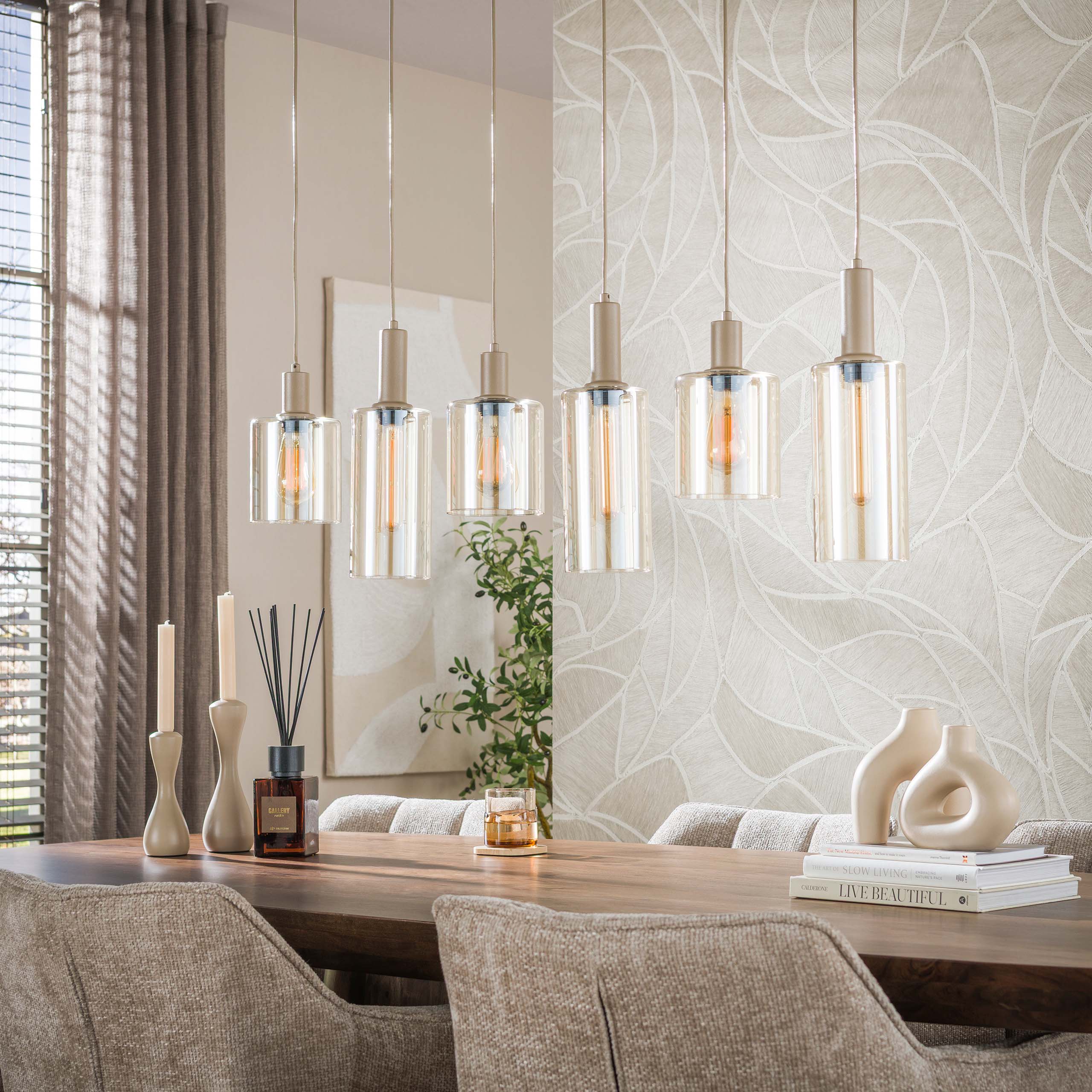 Hanglamp Sepiora 6-lichts / Beige - Zijlstra