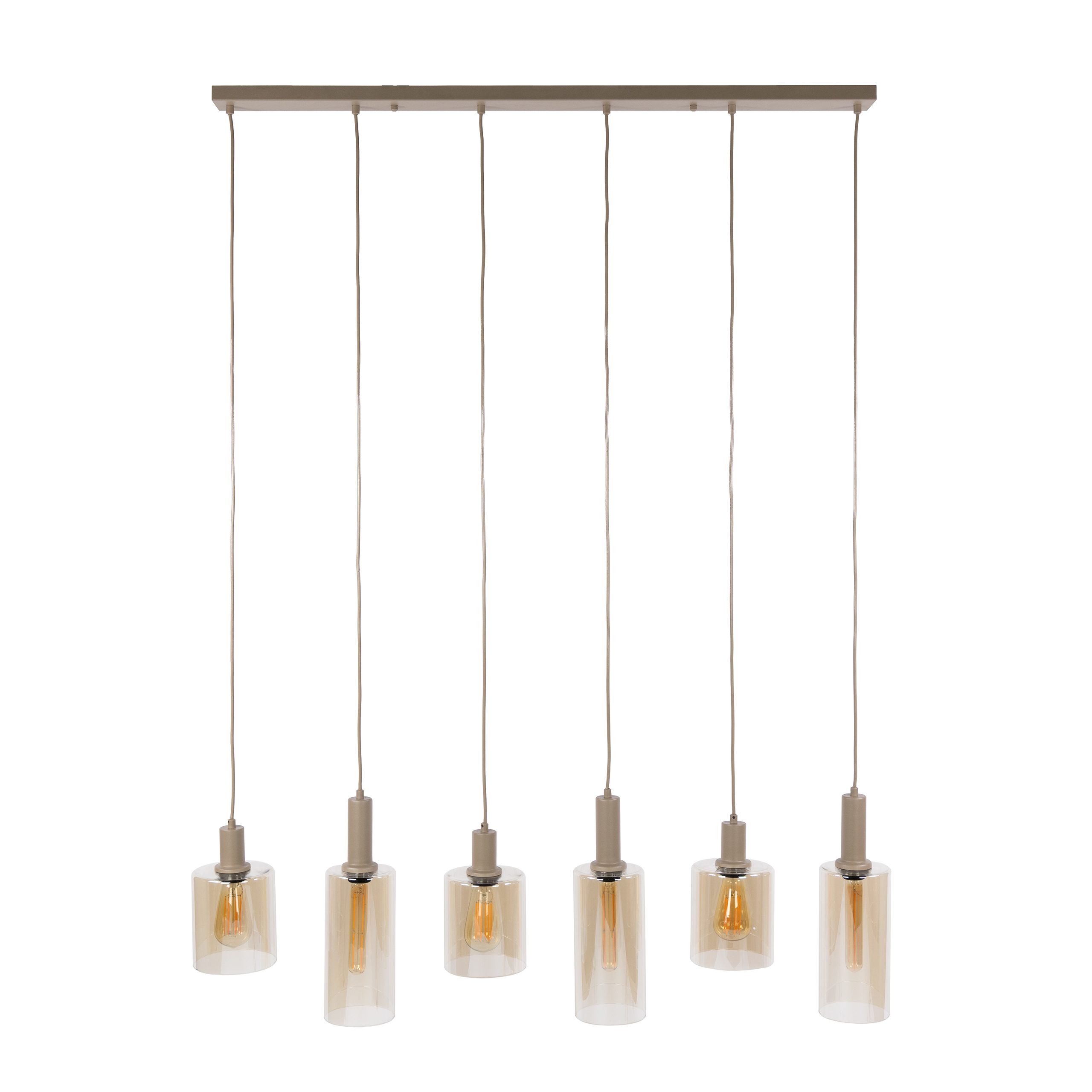 Pendelleuchte Sepiora 6-flammig in Beige - Emmo Design