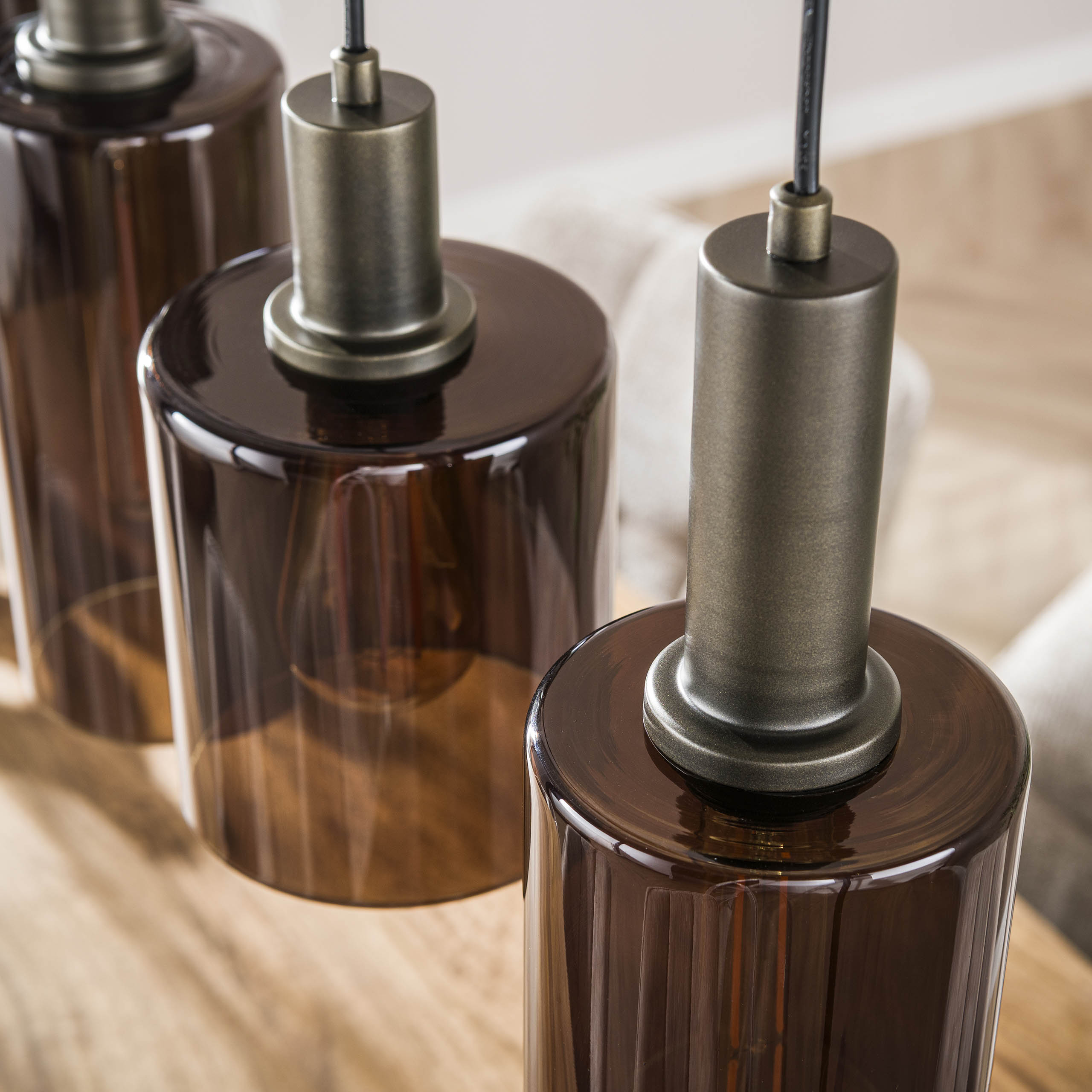 Pendelleuchte Sepiora 6-flammig in Sienna Braun - Emmo Design