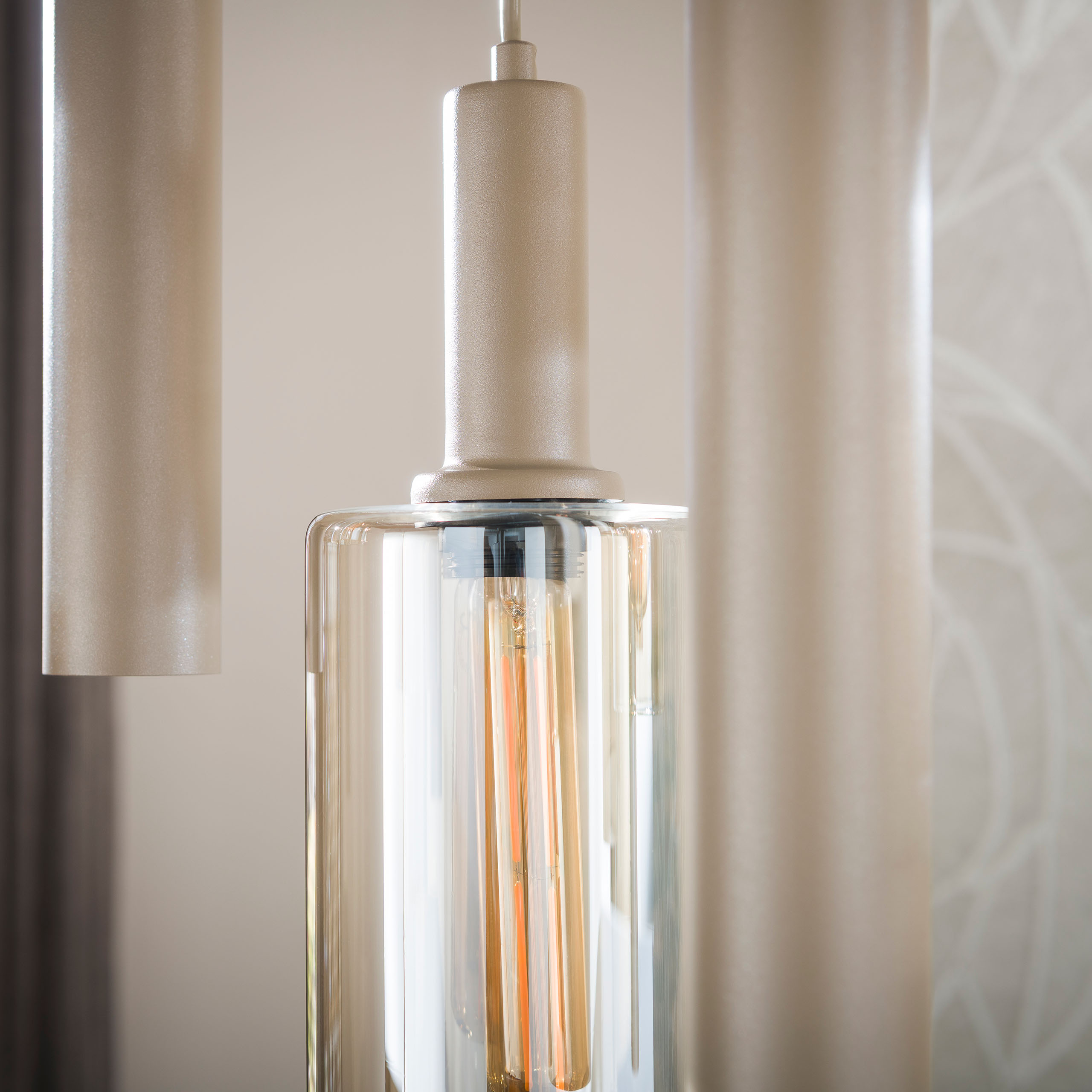 Hanglamp Sepiora 5+4-lichts / Beige - Zijlstra