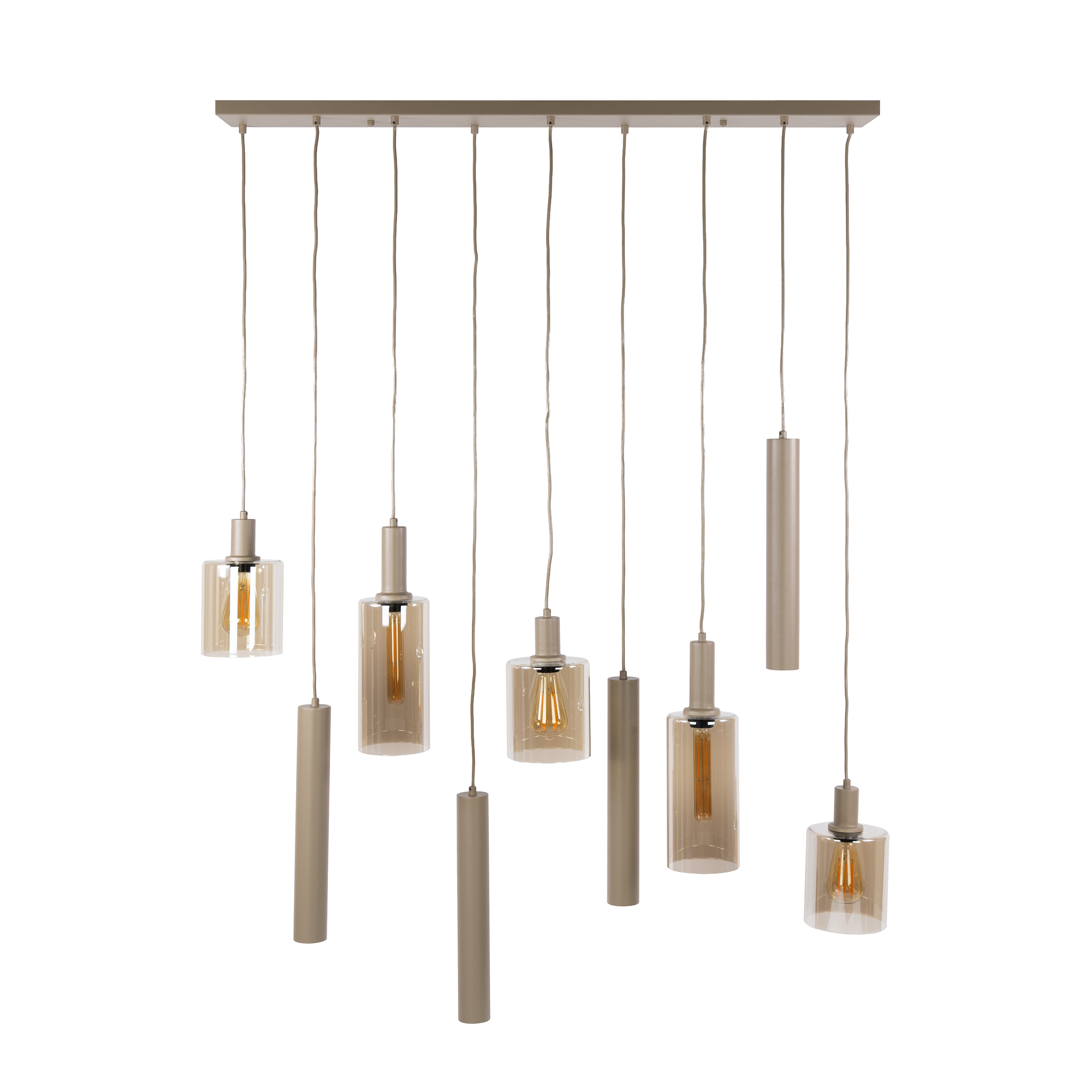 Pendelleuchte Sepiora 5+4-flammig in Beige - Emmo Design