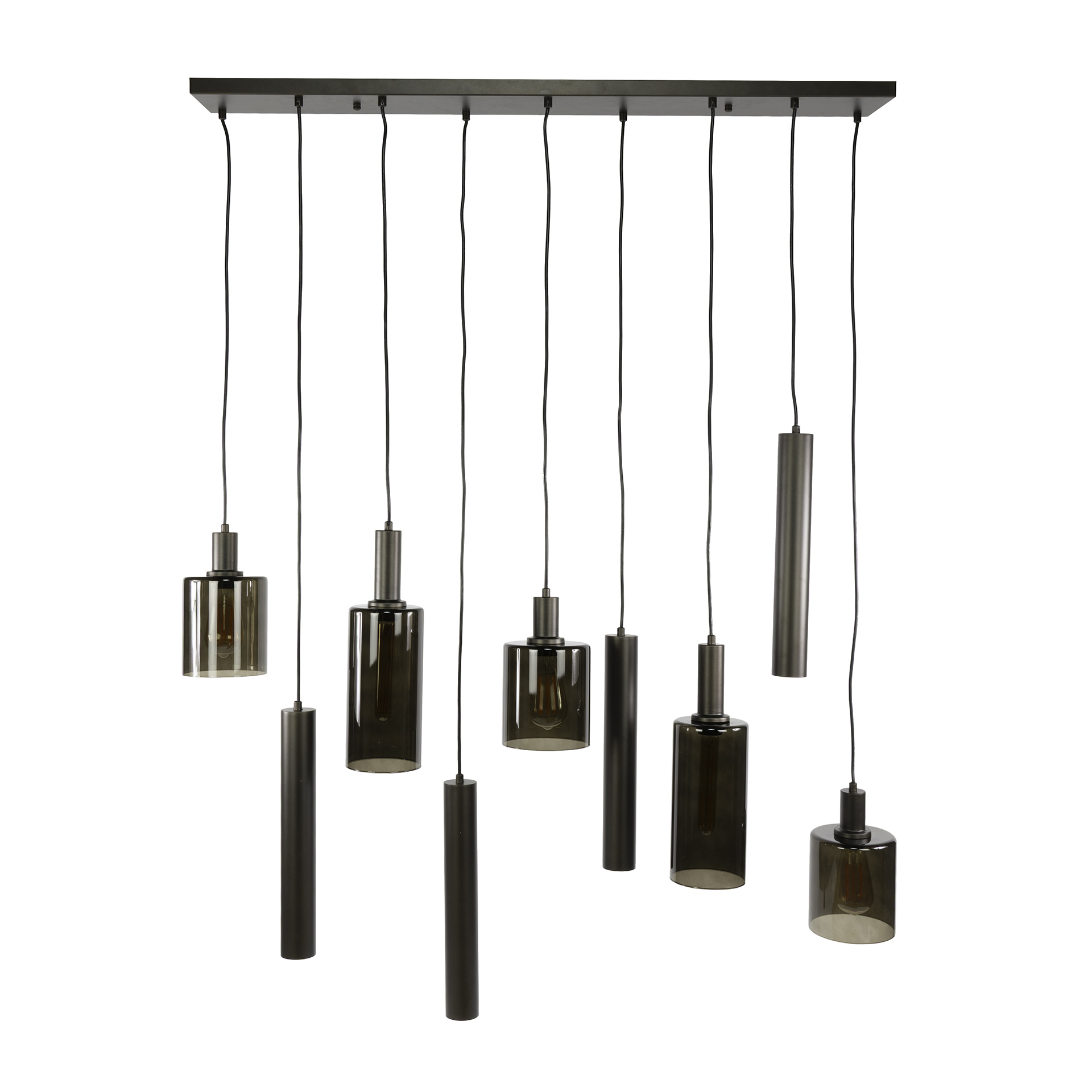 Pendelleuchte Sepiora 5+4-flammig in Sienna Braun - Emmo Design