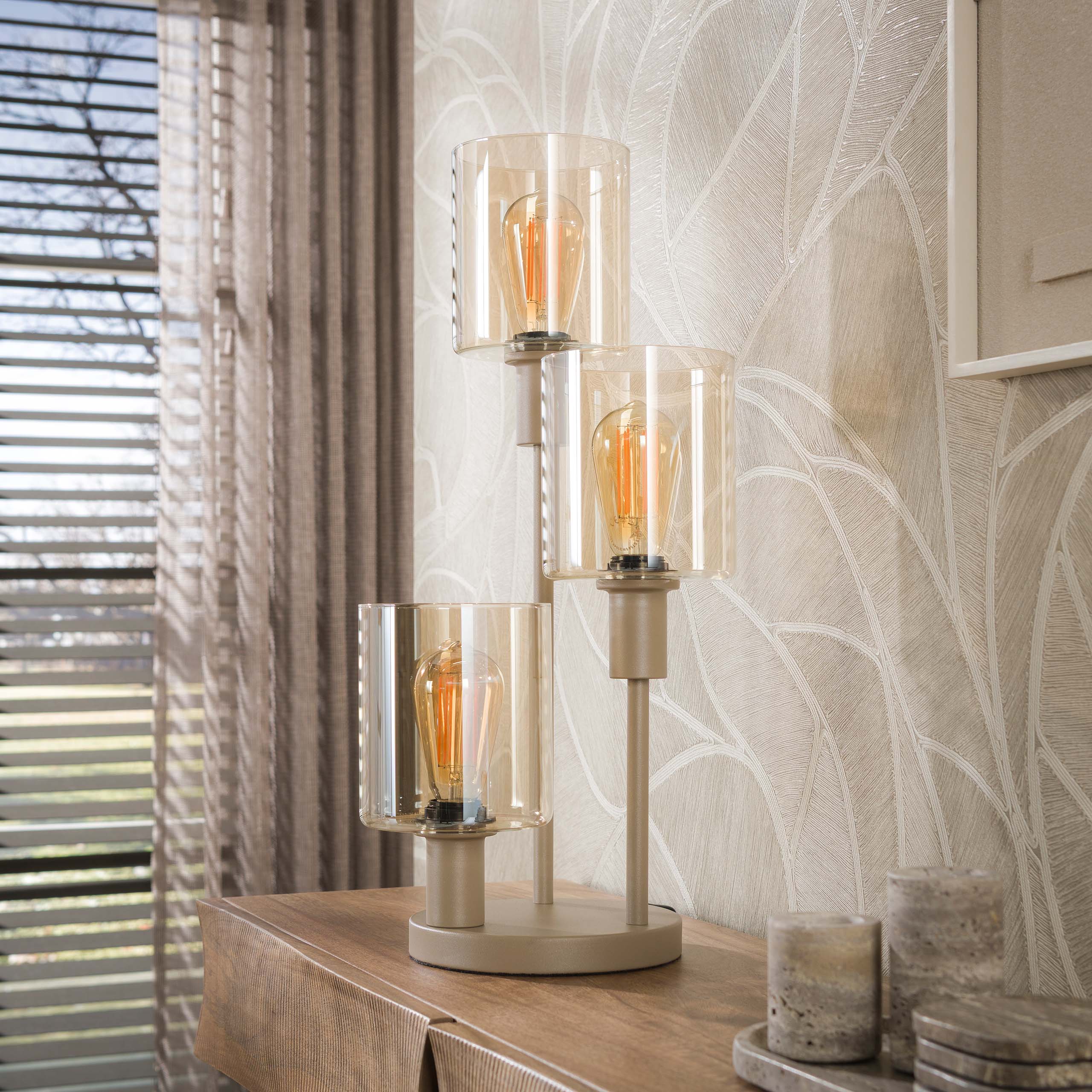 Tafellamp Sepiora 3-lichts / Beige - Zijlstra