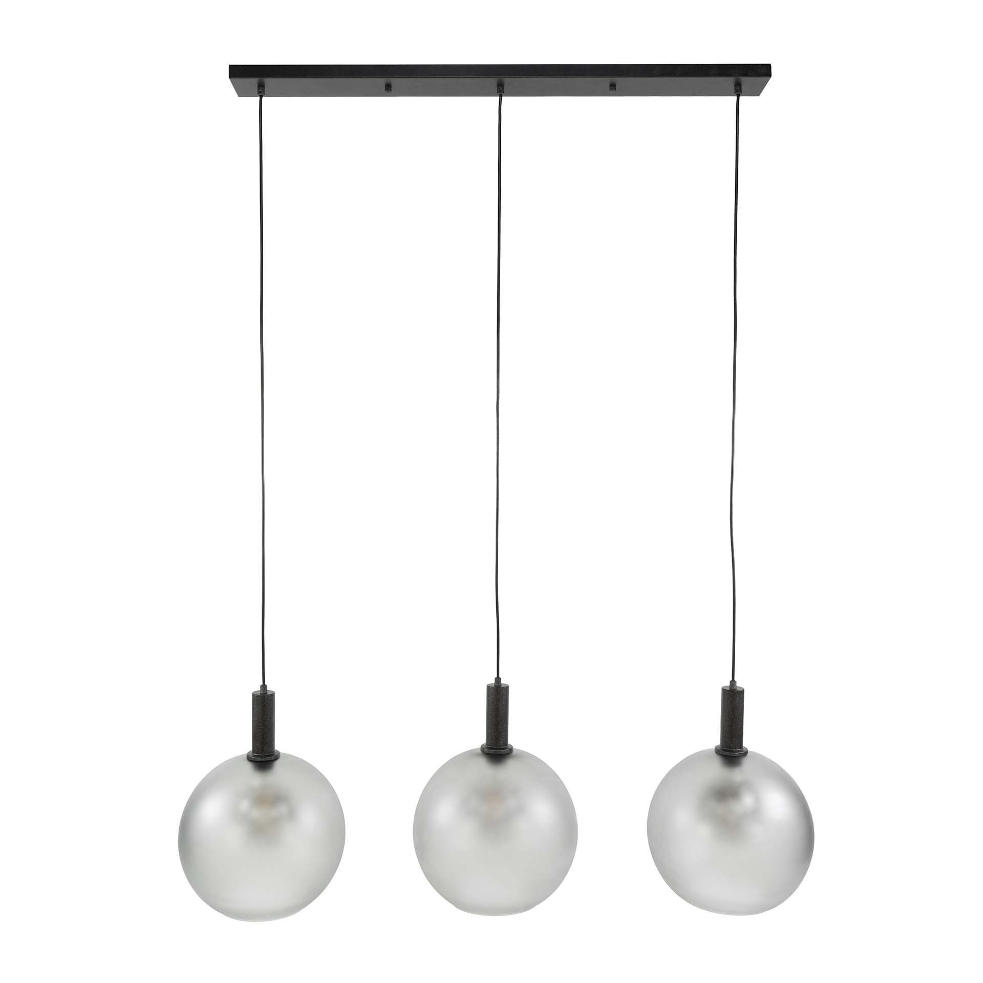 Pendelleuchte Bubble Frosted 3-flammig in Grau satiniert (Frosted Grau) - Emmo Design