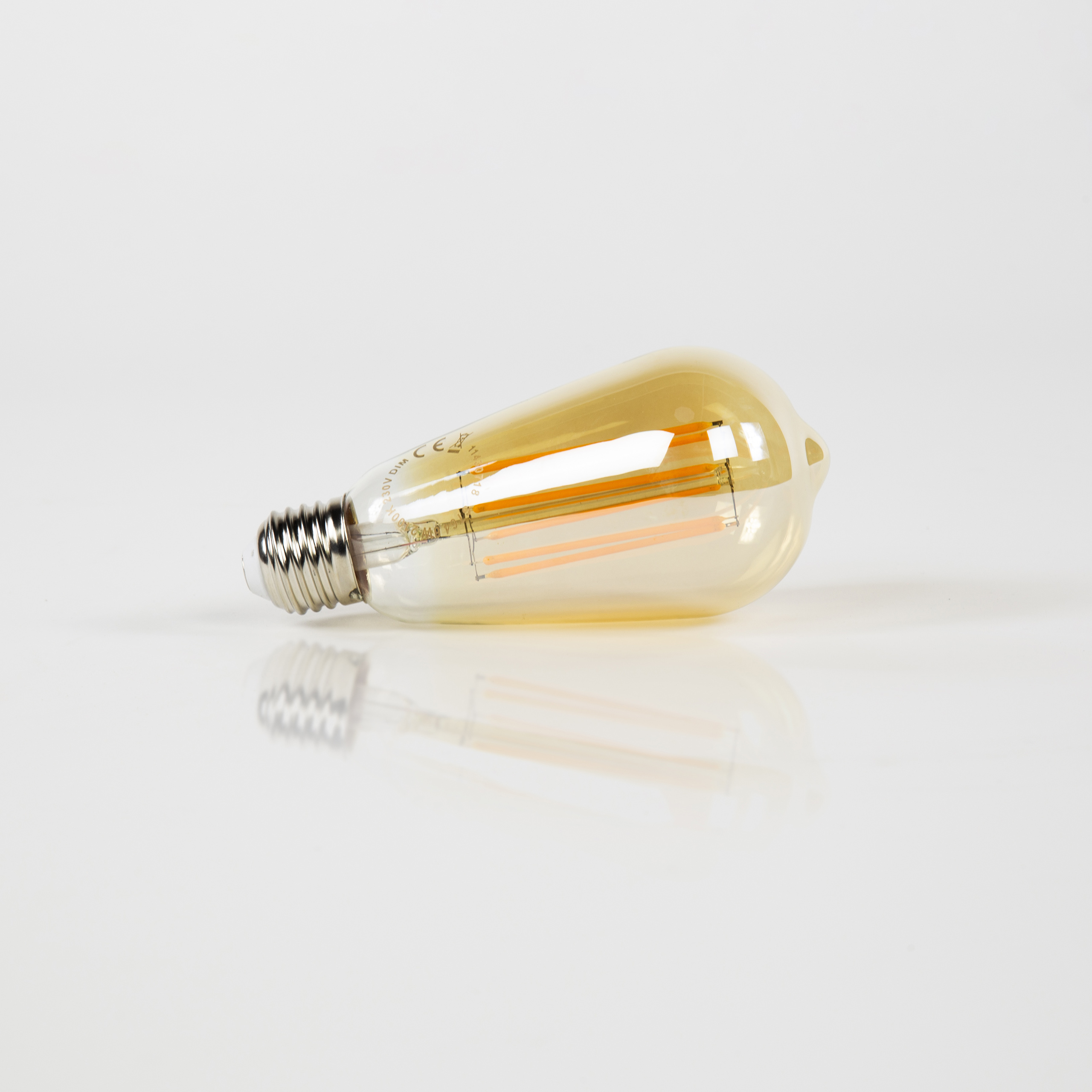 Lichtbron LED [ST64] filament druppel / Amber glas - Zijlstra