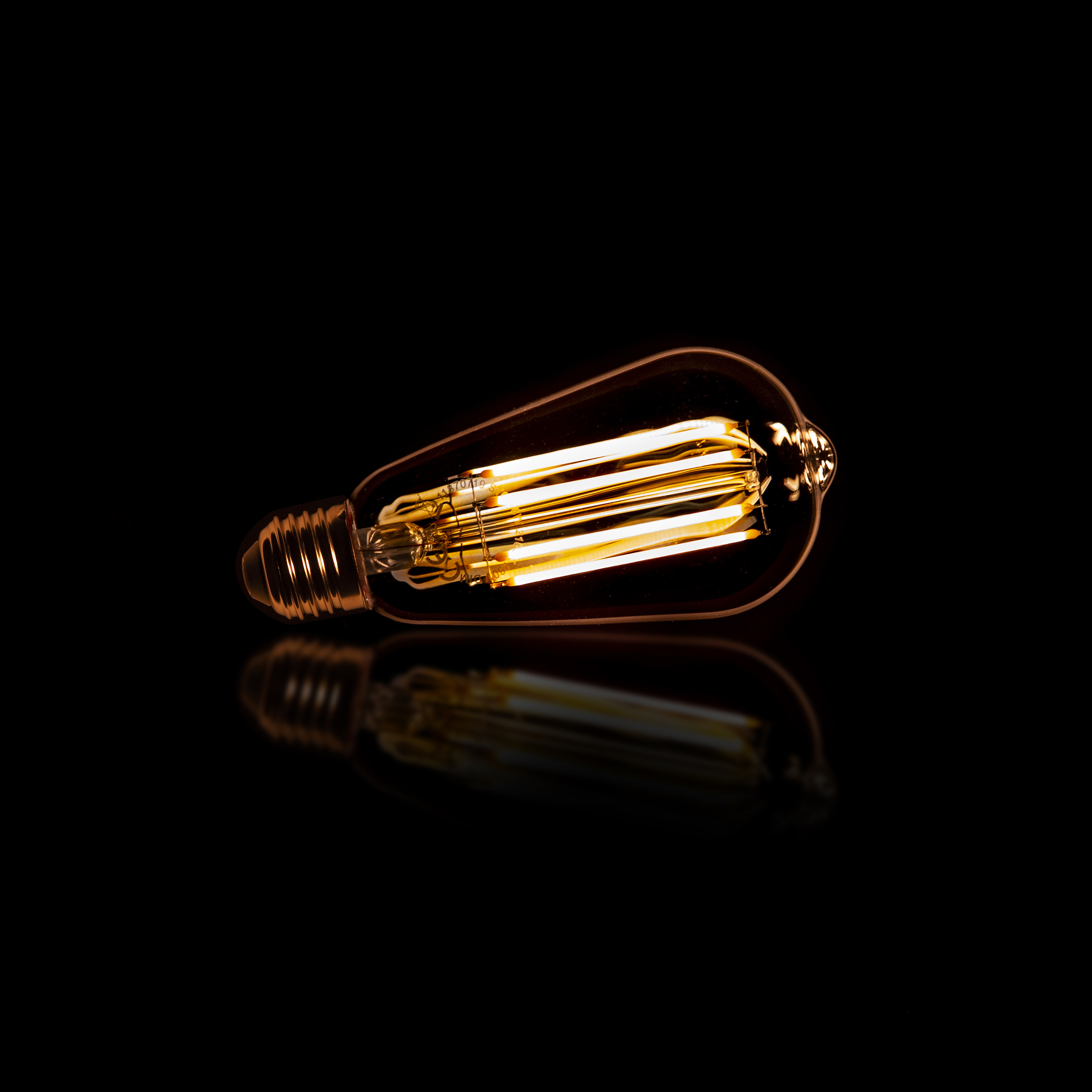 Lichtbron LED [ST64] filament druppel / Amber glas - Zijlstra