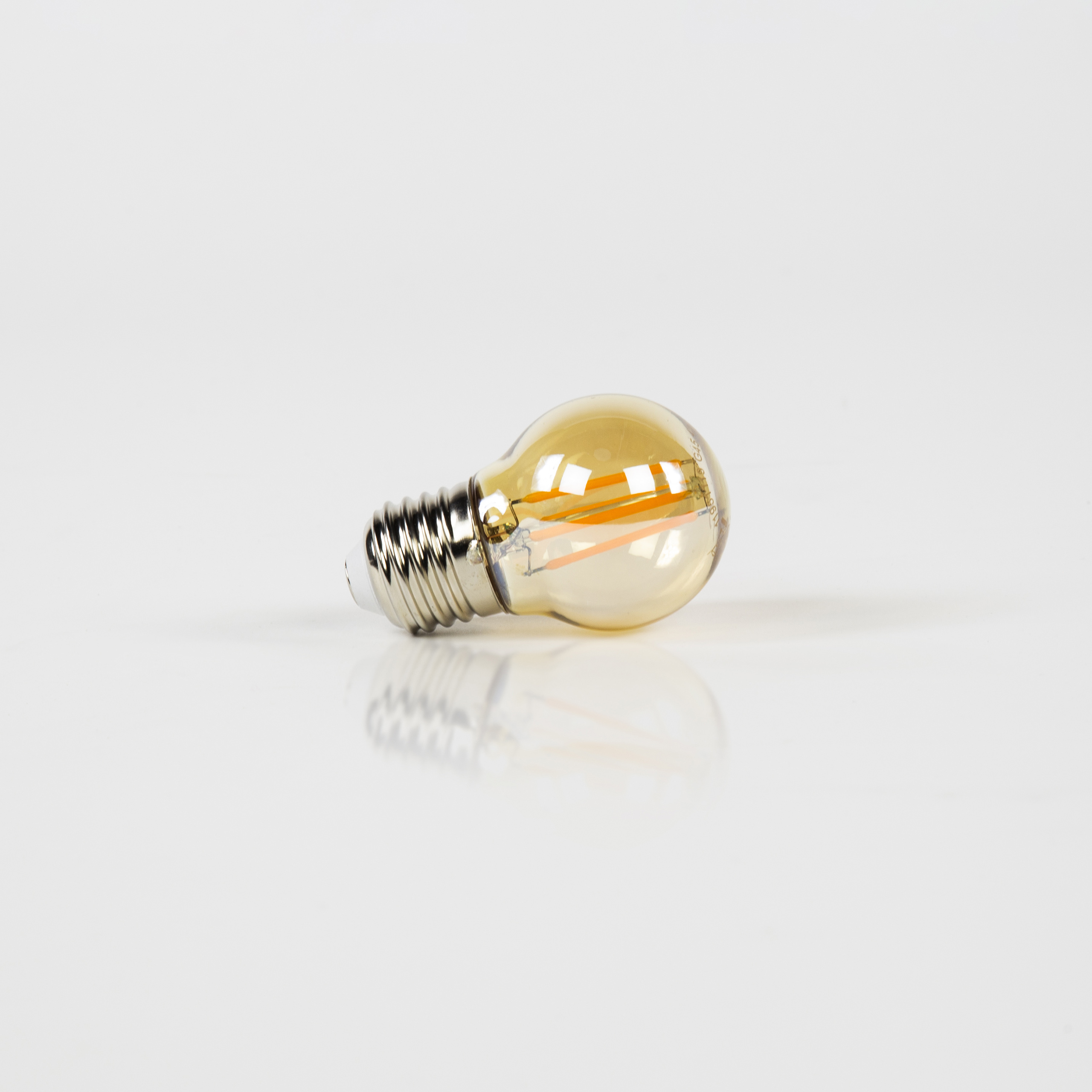 Lichtbron LED [G45] filament bol Ø4,5cm / Amber glas - Zijlstra