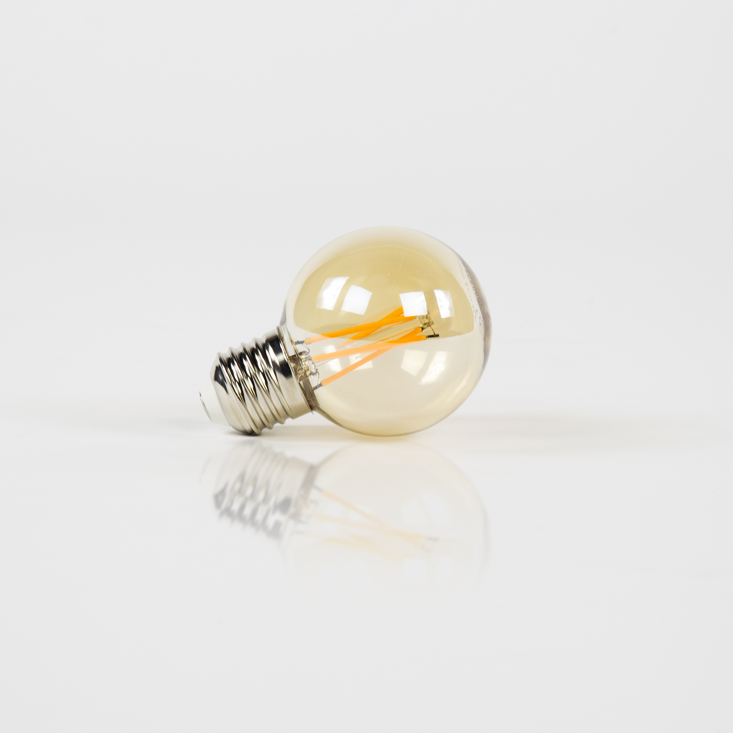 Lichtbron LED [G60] filament bol Ø6cm / Amber glas - Zijlstra