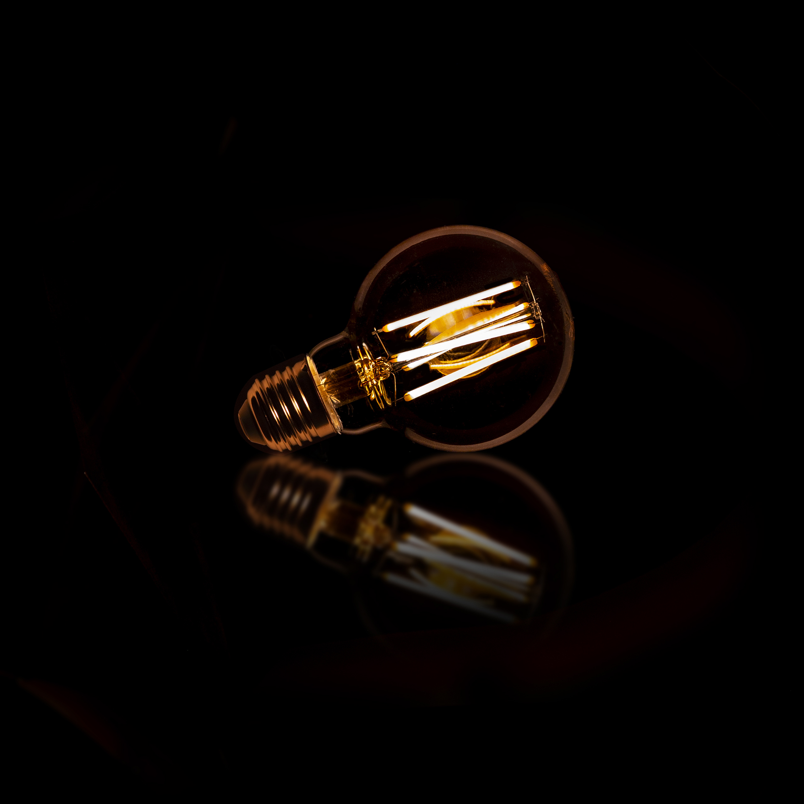 Lichtbron LED [G70] filament bol Ø7cm / Amber glas - Zijlstra