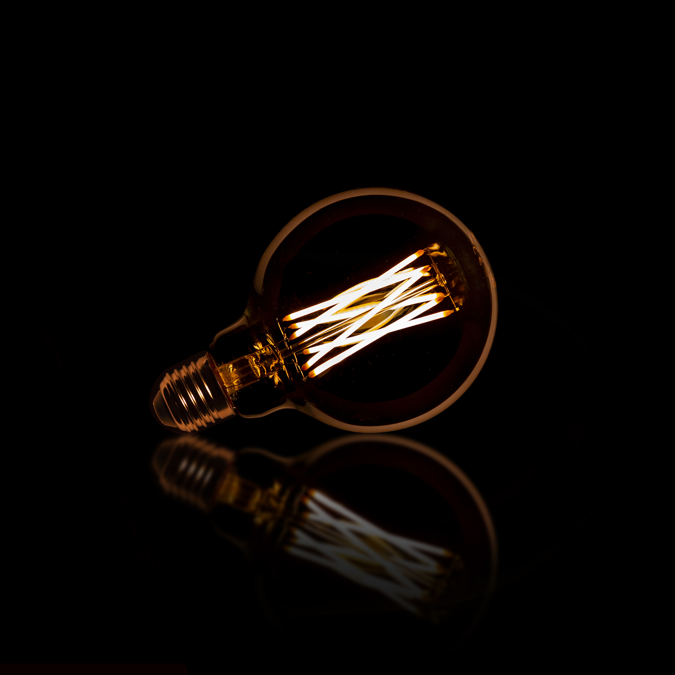 Lichtbron LED [G95] filament bol Ø9,5cm / Amber glas - Zijlstra