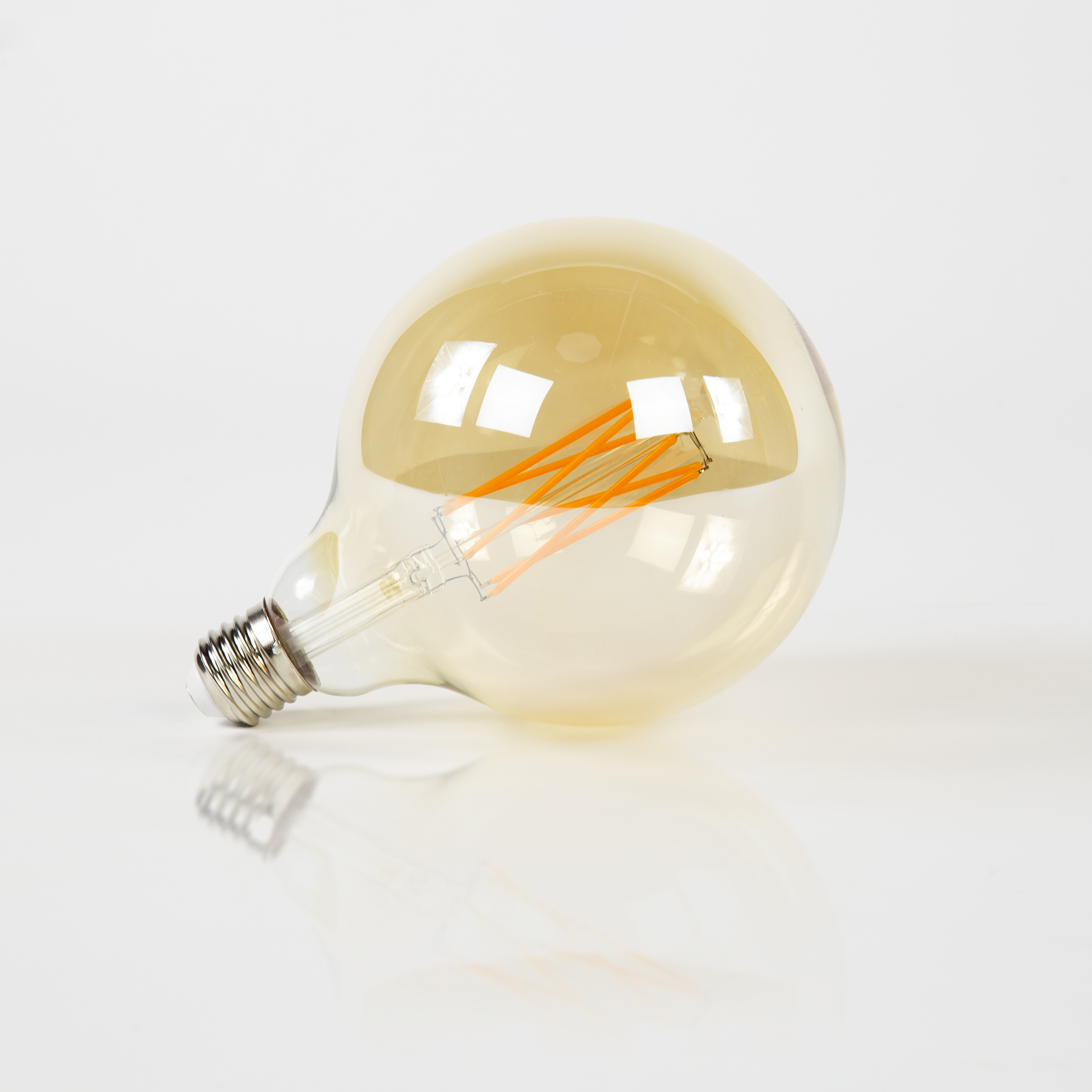 Lichtbron LED [G125] filament bol Ø12,5cm / Amber glas - Zijlstra