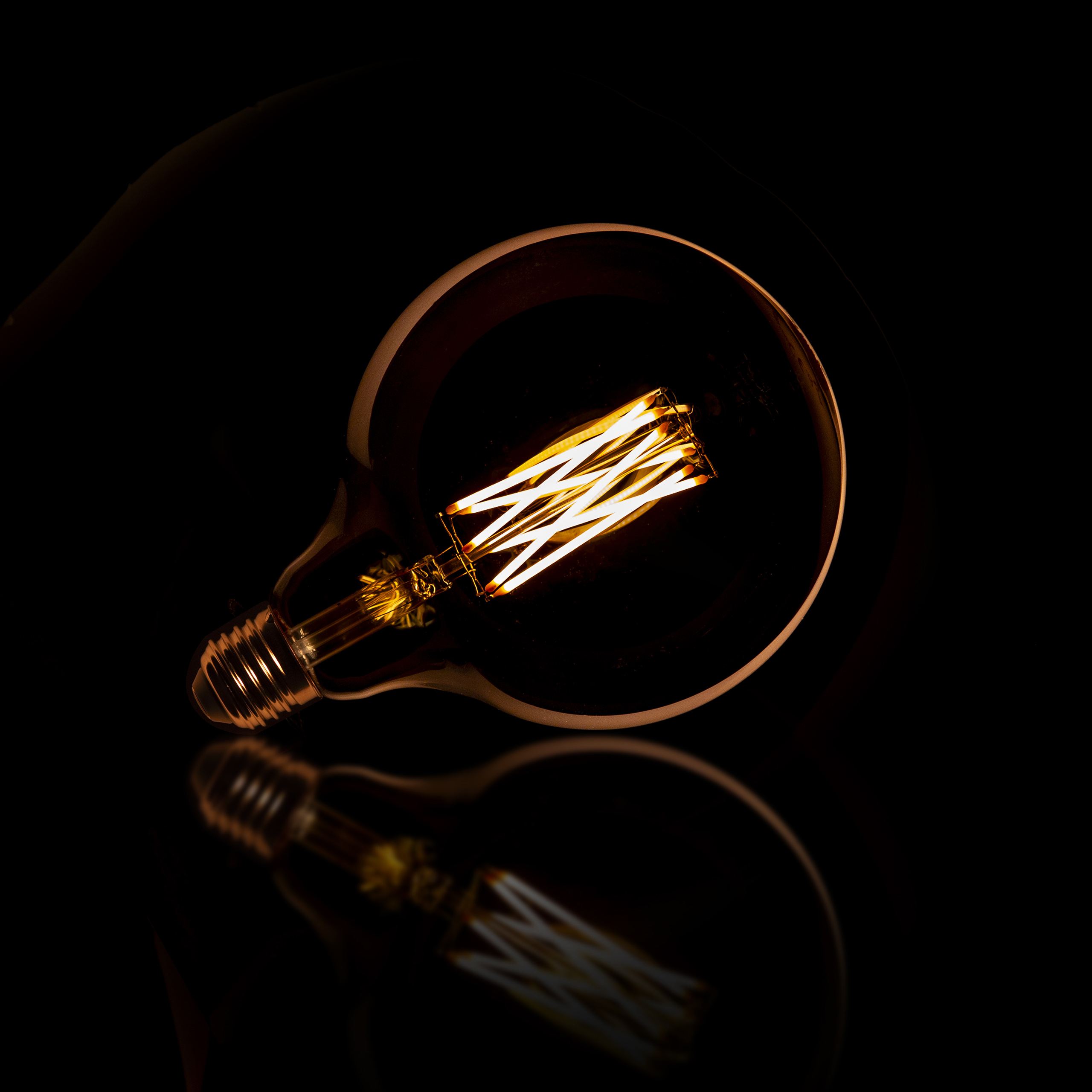 Lichtbron LED [G125] filament bol Ø12,5cm / Amber glas - Zijlstra