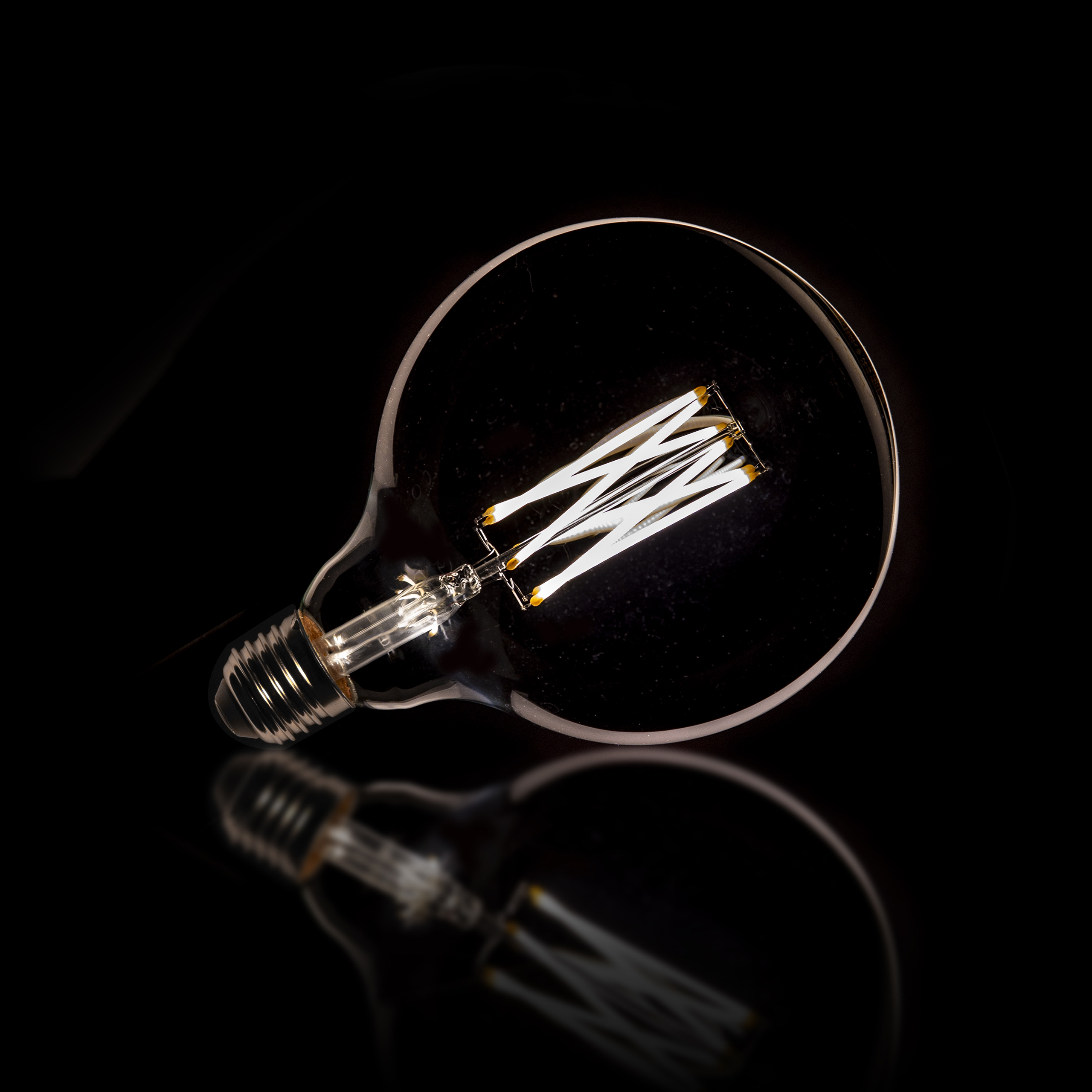 Lichtbron LED [G125] filament bol Ø12,5cm / Smoke grey glas - Zijlstra