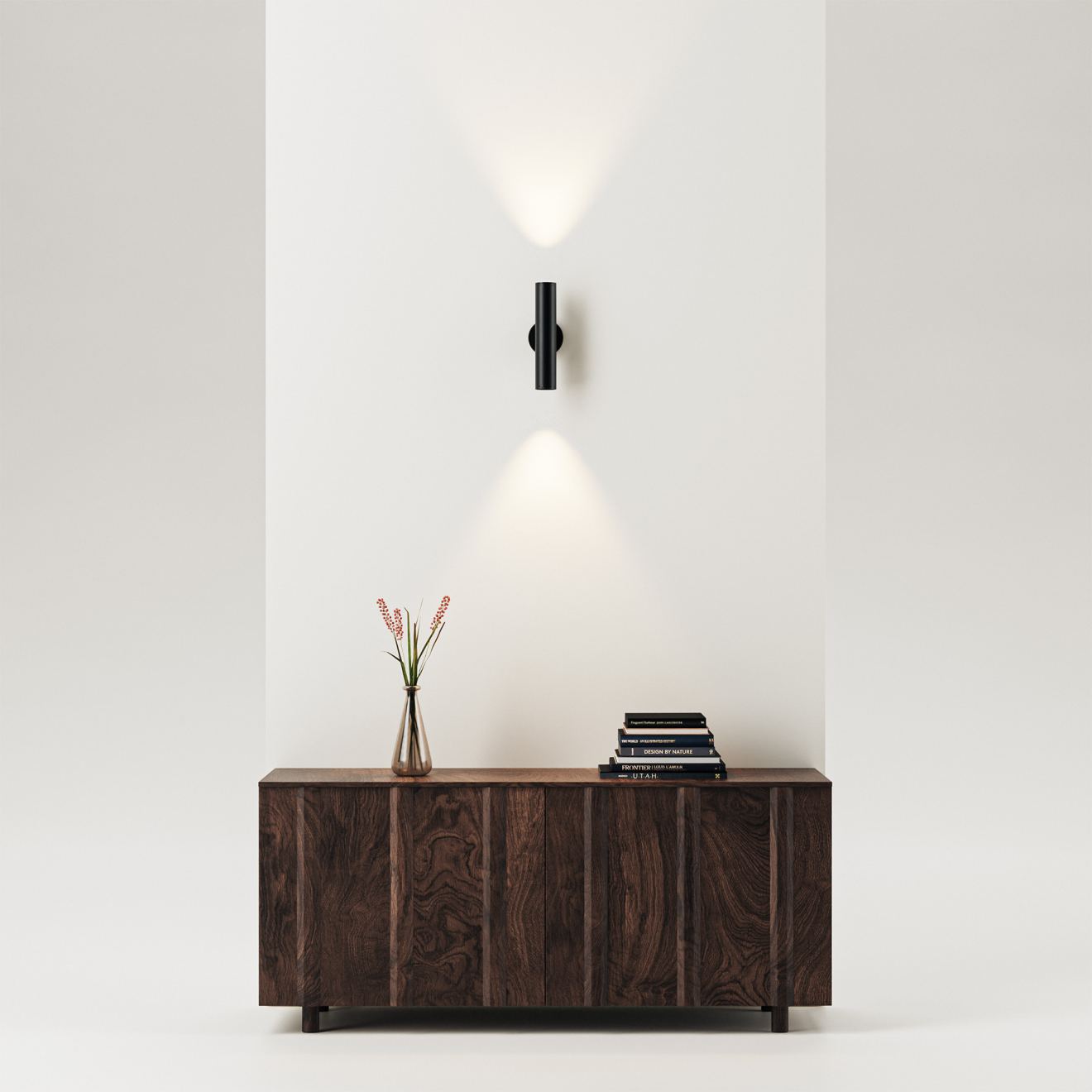 Wandleuchte Ztahl Como Rohr 30 cm 2-flammig
