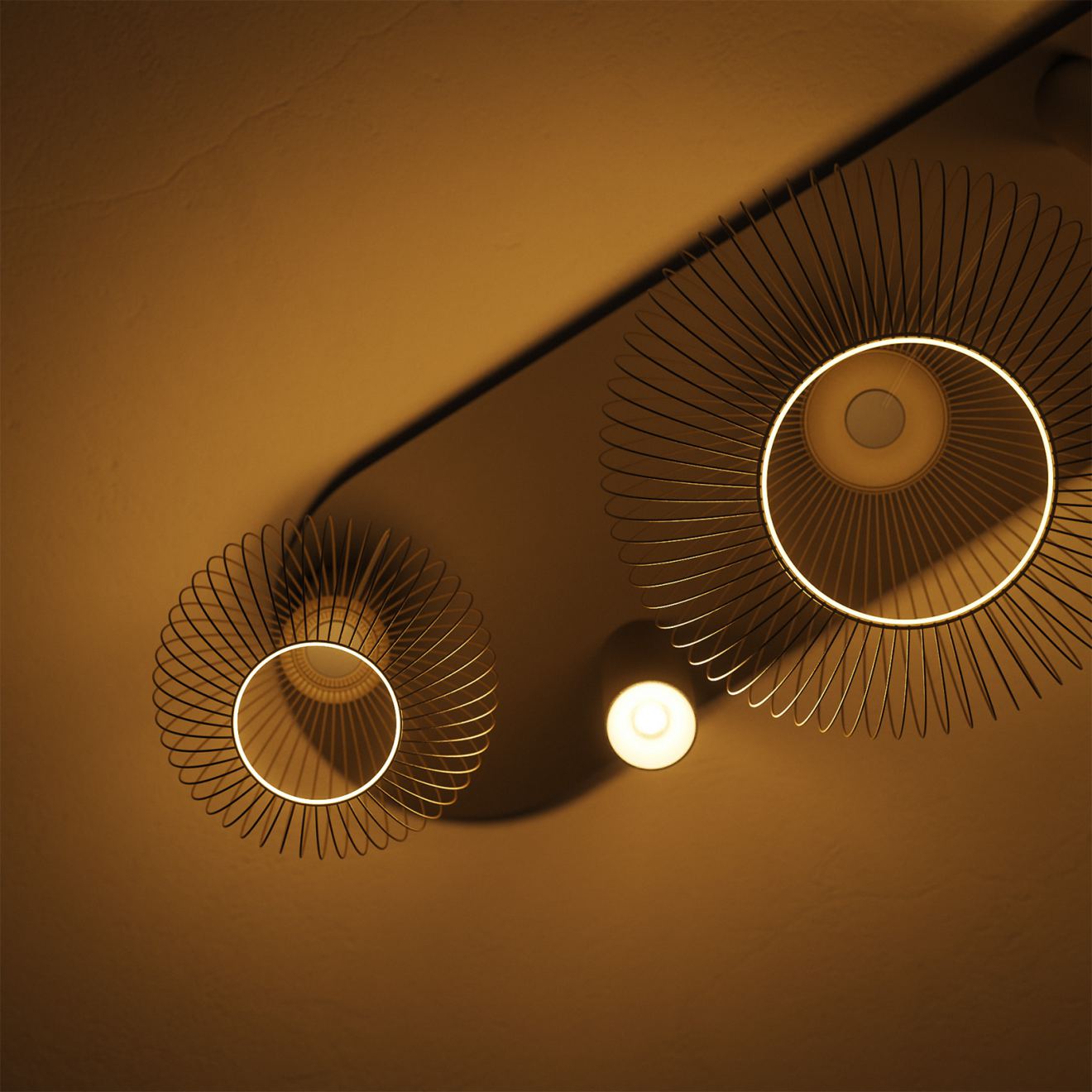 Plafón Ztahl Como plano ovalado 75 x 22 cm 5 luces