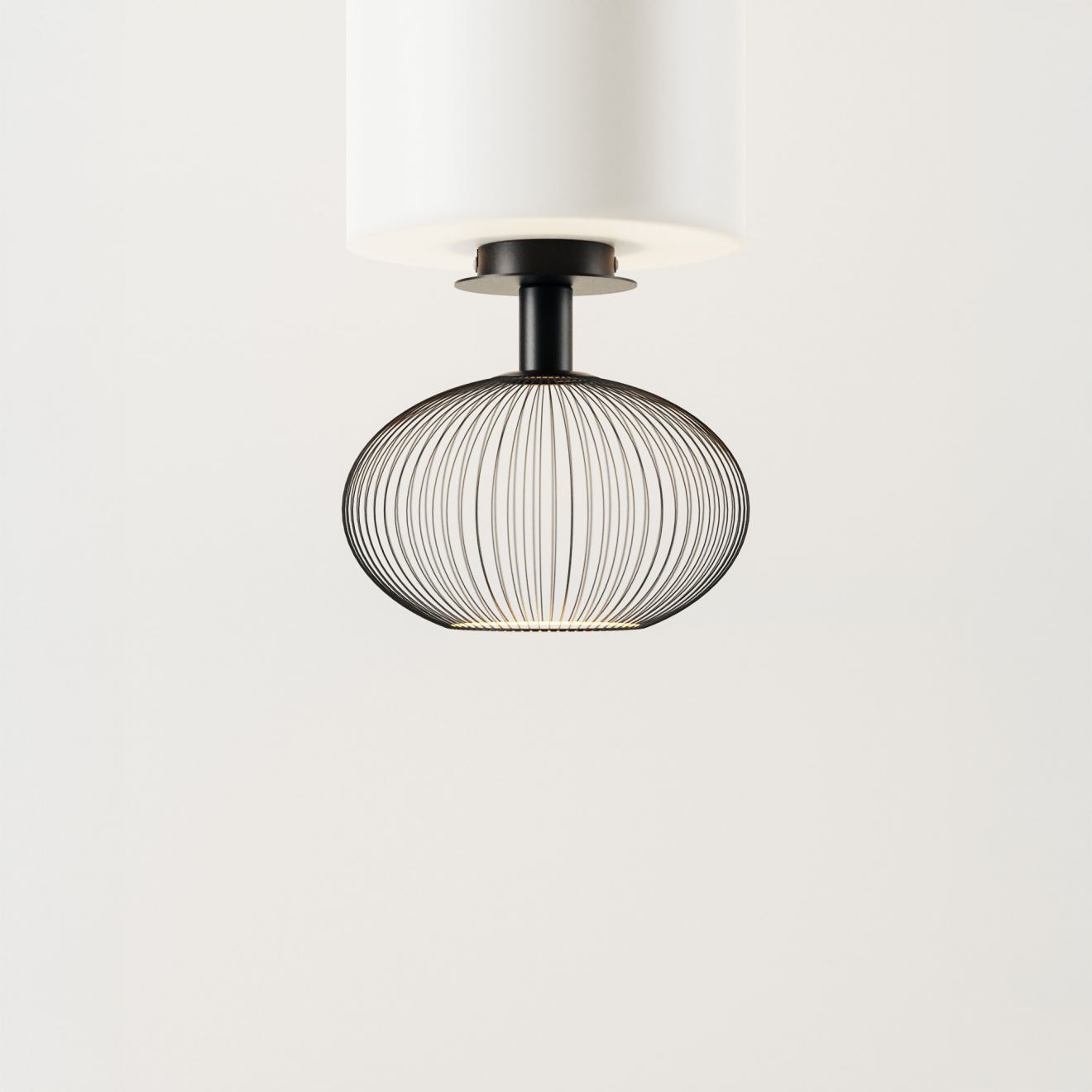 Deckenleuchte Ztahl Como 1-flammig Ø 30 cm (Metall, Schwarz | Grau | Sand)