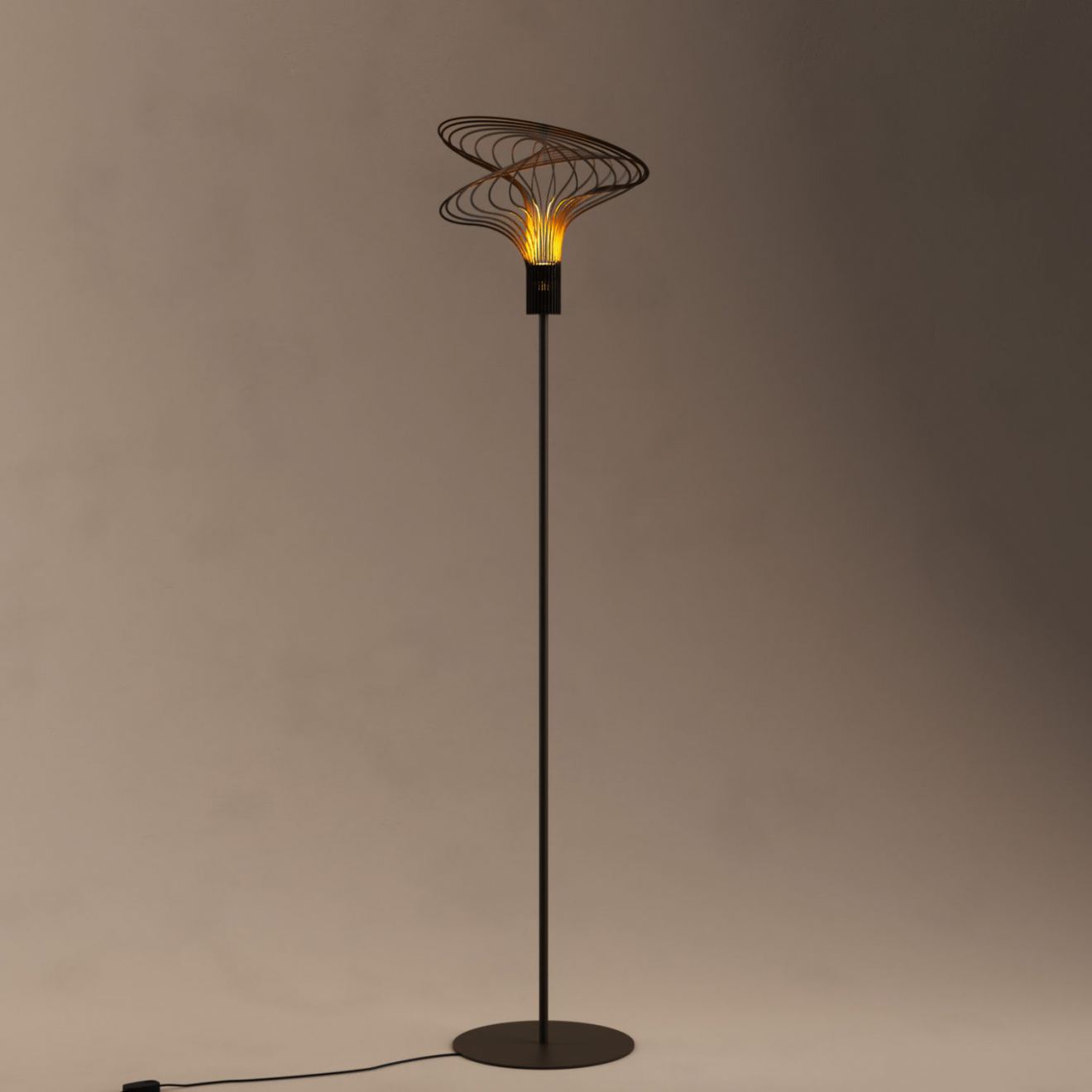 Stehleuchte Ztahl Lodi 178 cm (Metall, Schwarz | Grau | Sand)