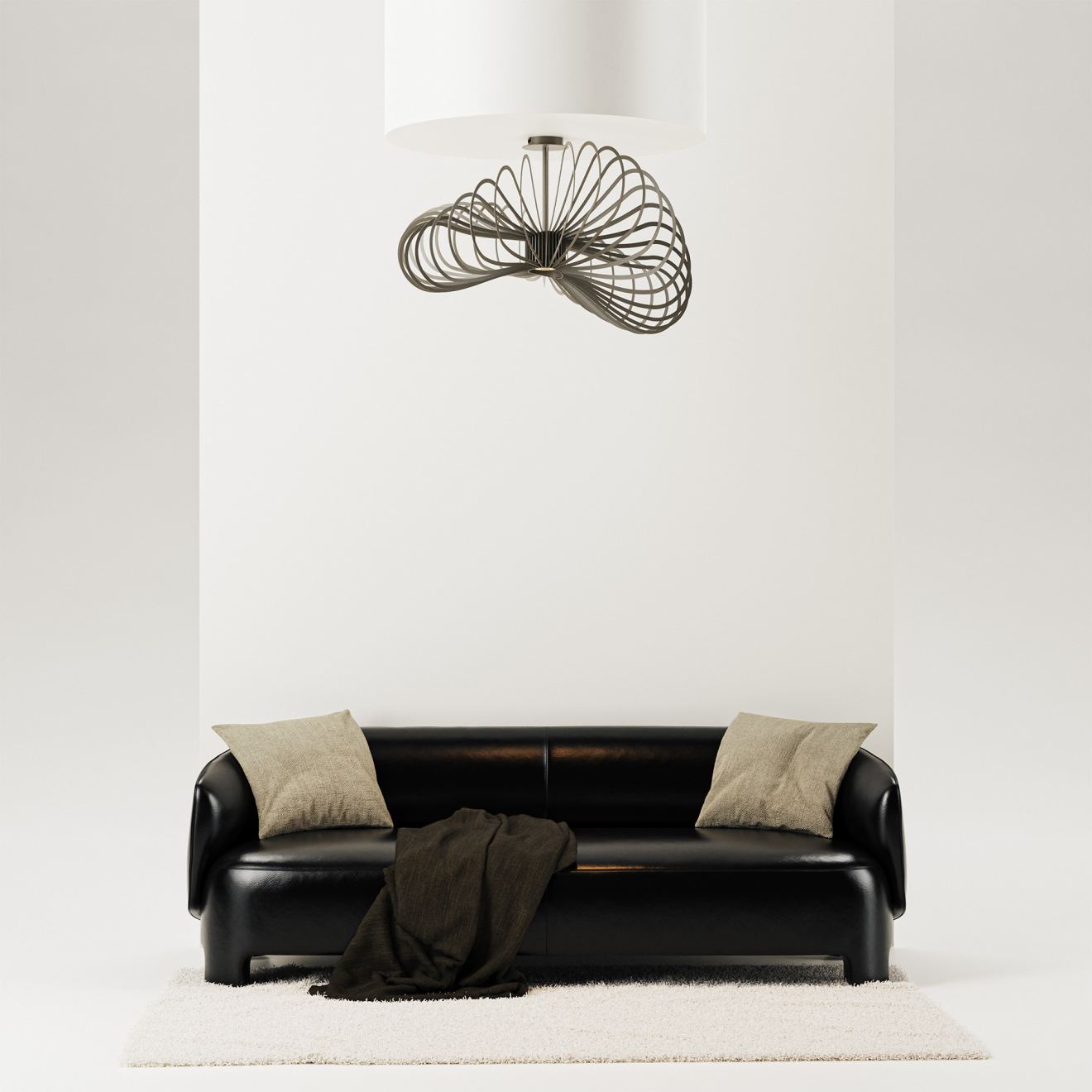 Plafón Ztahl Martani redondo Ø 85 cm 1 luz