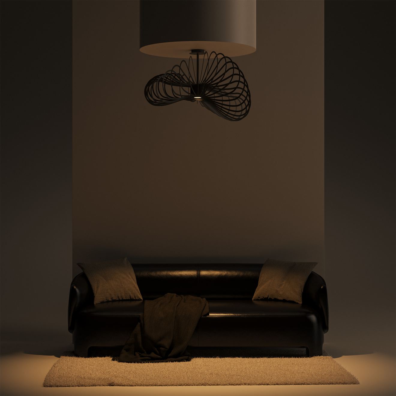 Plafón Ztahl Martani redondo Ø 85 cm 1 luz