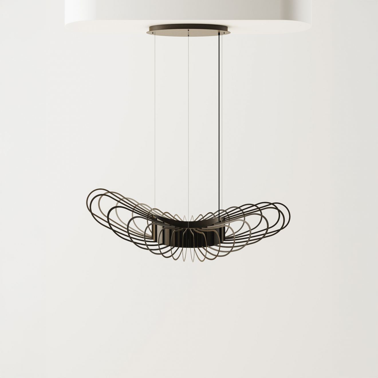 Hangeleuchte Ztahl Martani oval 145 x 75 cm 5-flammig