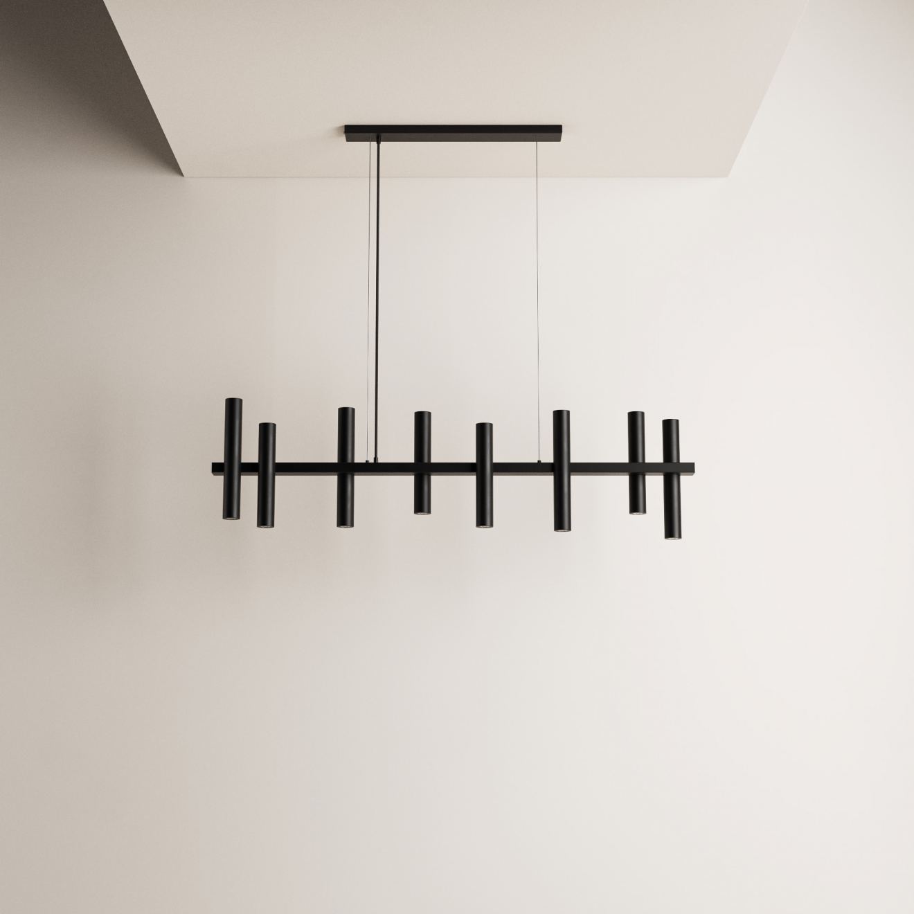 Hanglamp Ztahl Stelvio 140 cm, 8 buizen 10-lichts - Ztahl